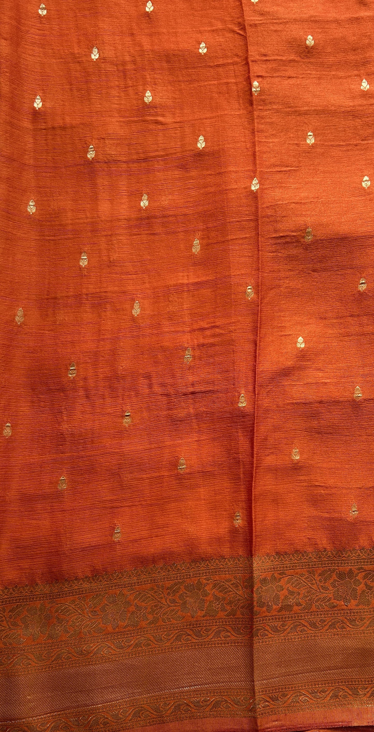 Semi Georgette Saree Hot Pink Colored Elegantly Paired with a Zari Border. - Sampradaya Designer Studio