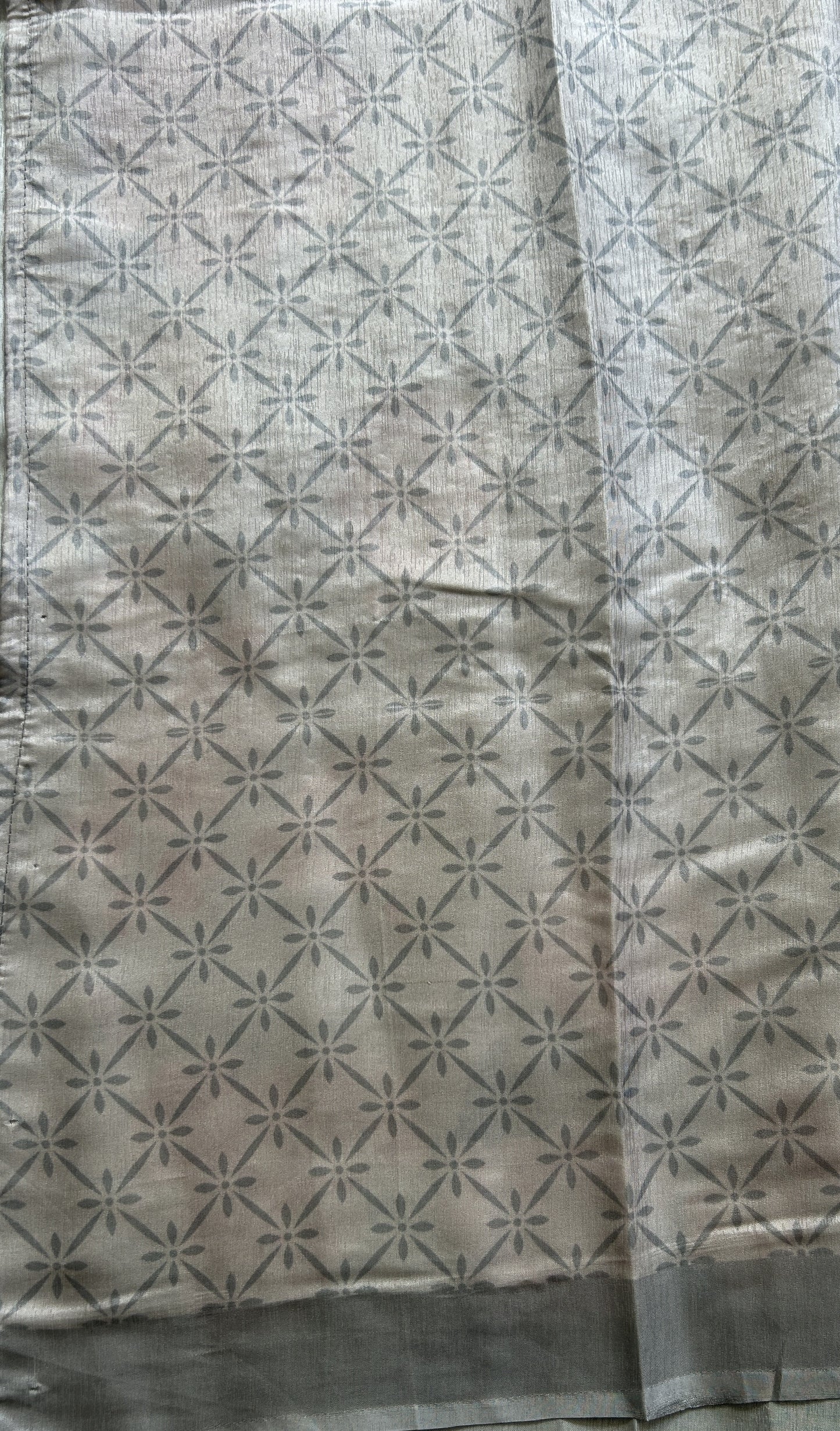 Banarasi Soft Silk Saree Ash Colored Complemented with a Plain Border. - Sampradaya Designer Studio