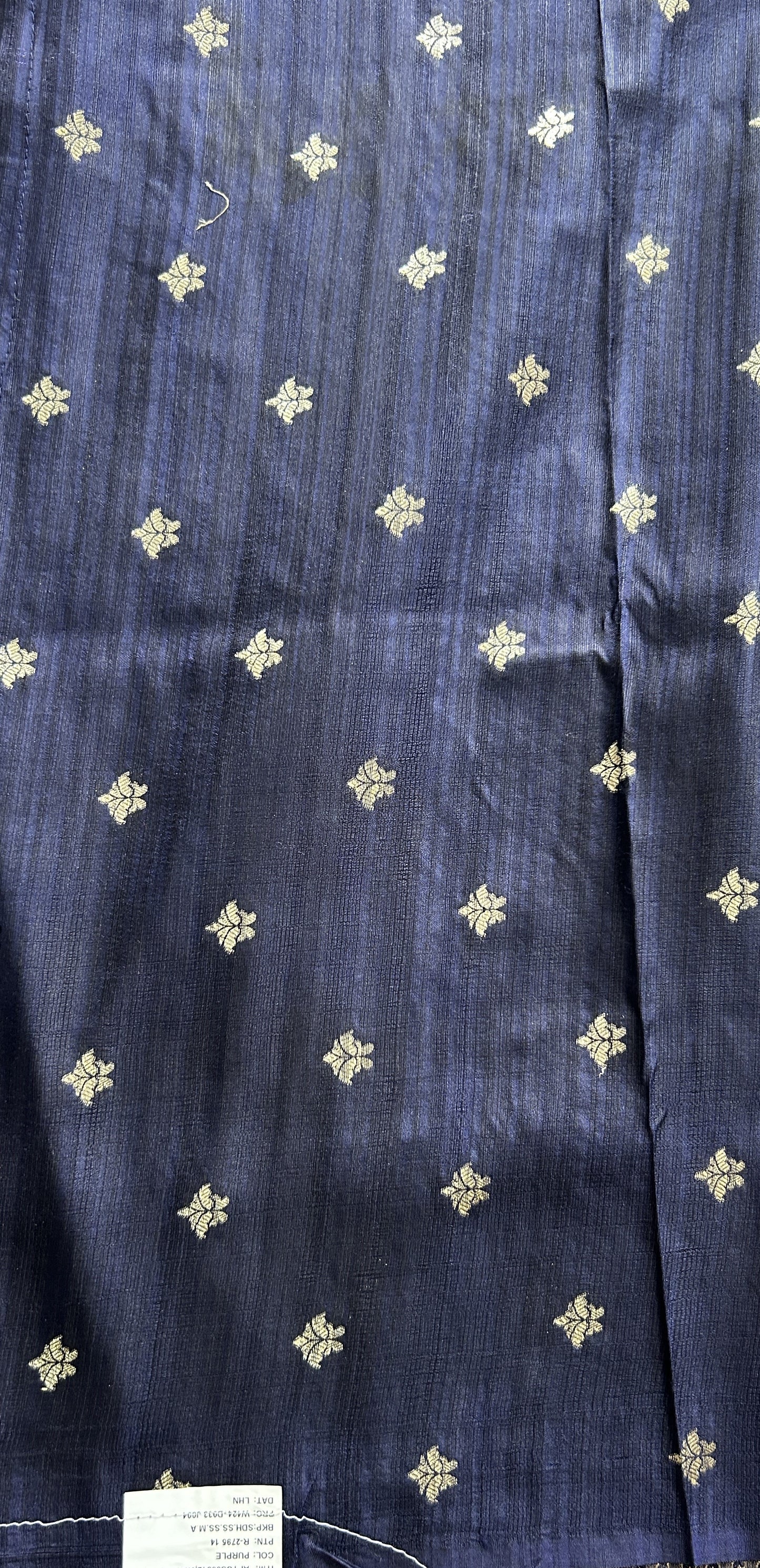 Semi Raw Silk Saree Lavender Colored Complemented with a Zari Border. - Sampradaya Designer Studio