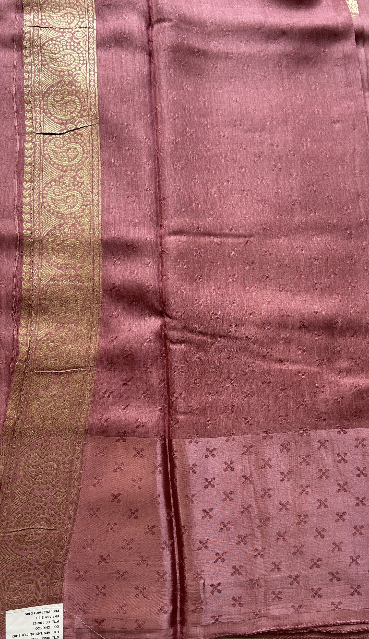 Mona Silk Saree Onion Pink Colored Complemented with a Mushrur Border. - Sampradaya Designer Studio