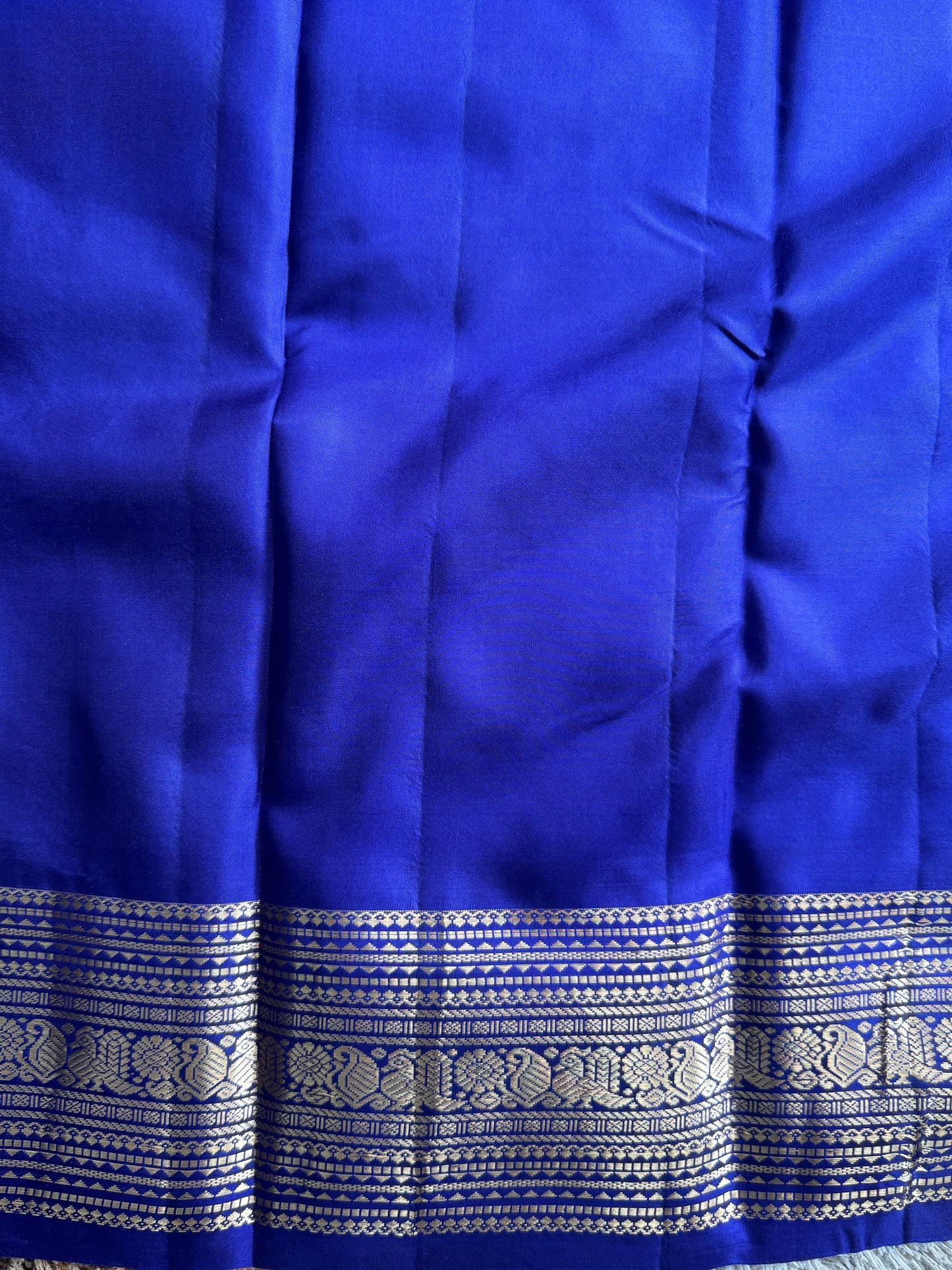 Pure Kanjivaram Silk Saree | Rani Pink With Gold Zari Border | Handloom | Silk Mark Certified