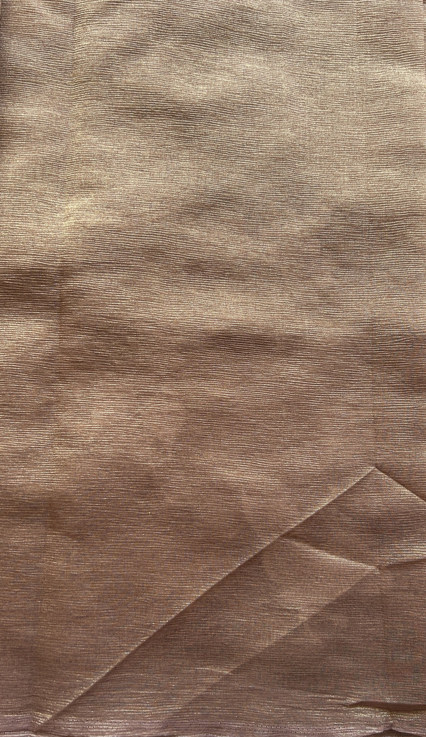 Banarasi Fancy Crushed Saree Light Brown Colored Complemented with a Borderless. - Sampradaya Designer Studio