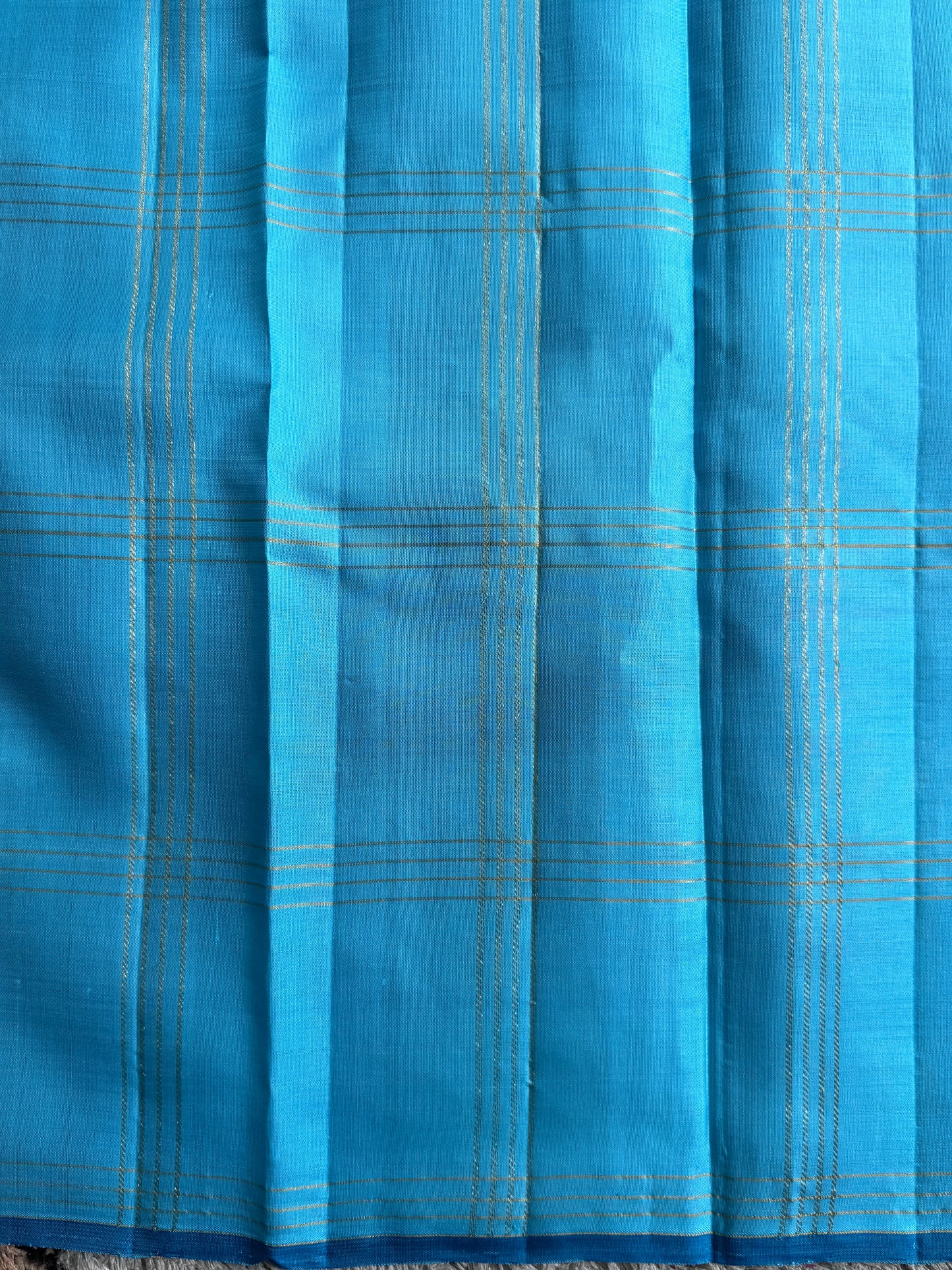 Pure Kanjivaram Silk Saree | Deep Royal Blue With Gold Zari Border | Handloom | Silk Mark Certified