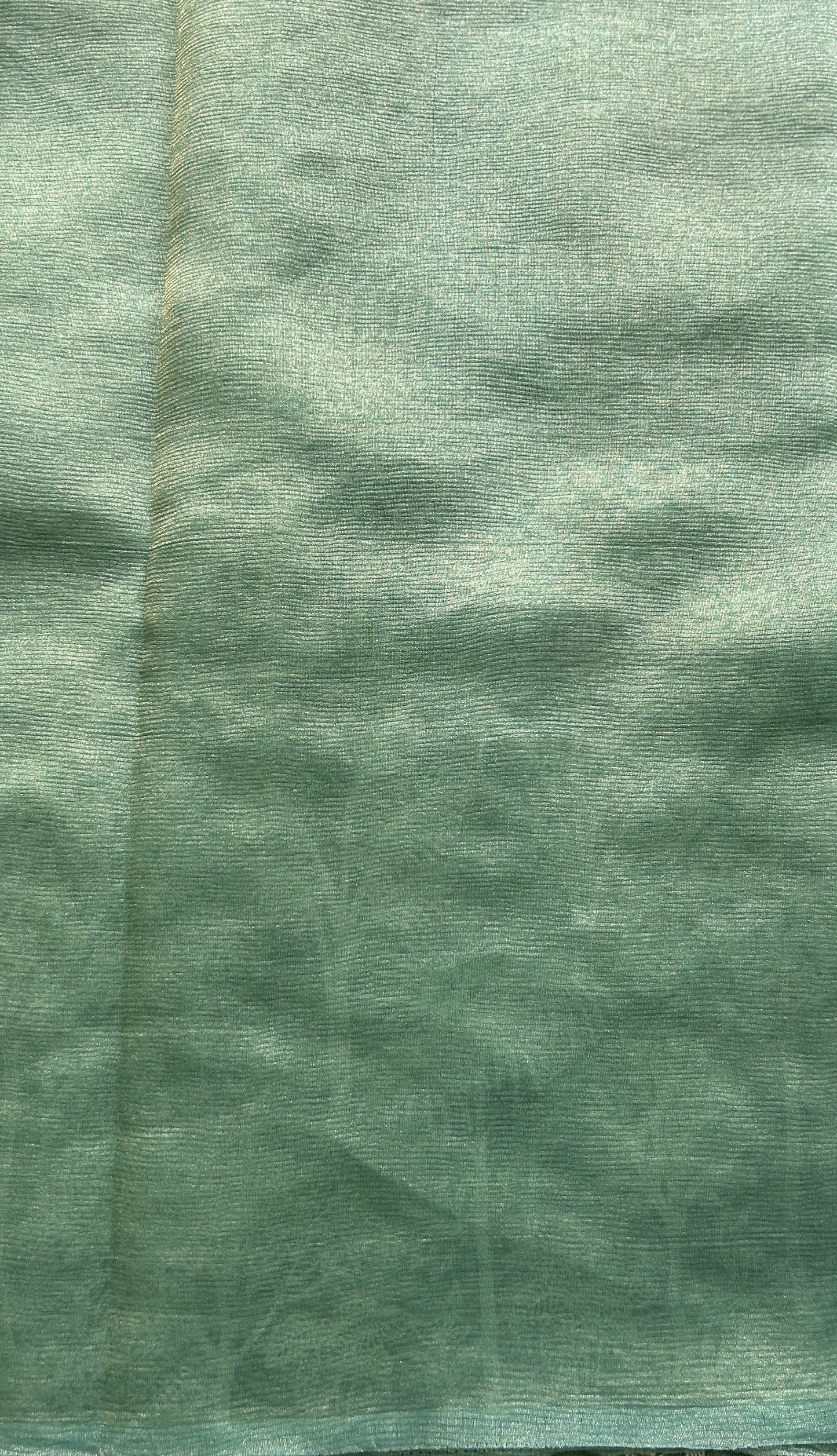 Banarasi Fancy Crushed Saree Sea Green Colored Complemented with a Borderless. - Sampradaya Designer Studio