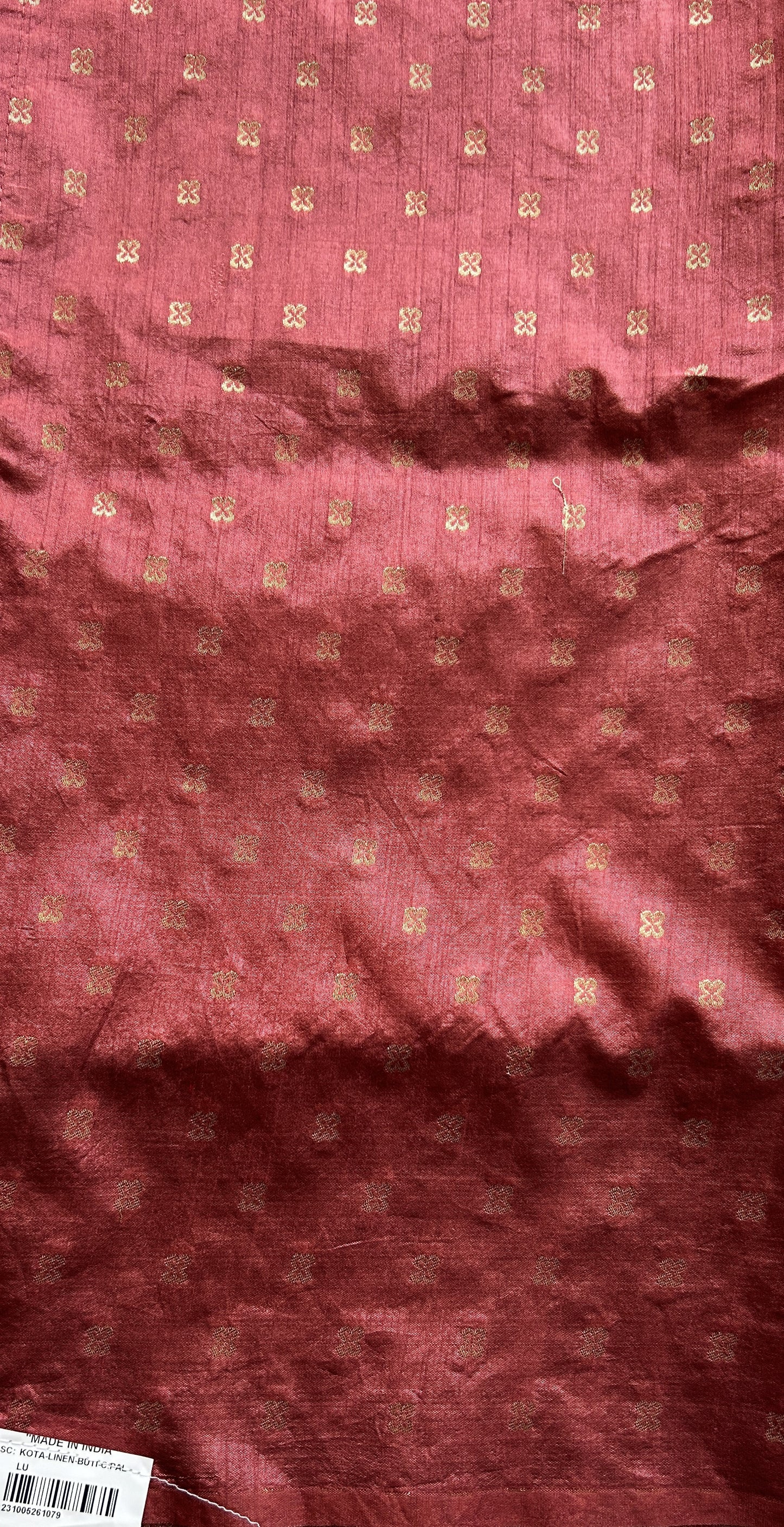 Semi Raw Silk Saree Rose Pink Colored Complemented with a Zari Border. - Sampradaya Designer Studio