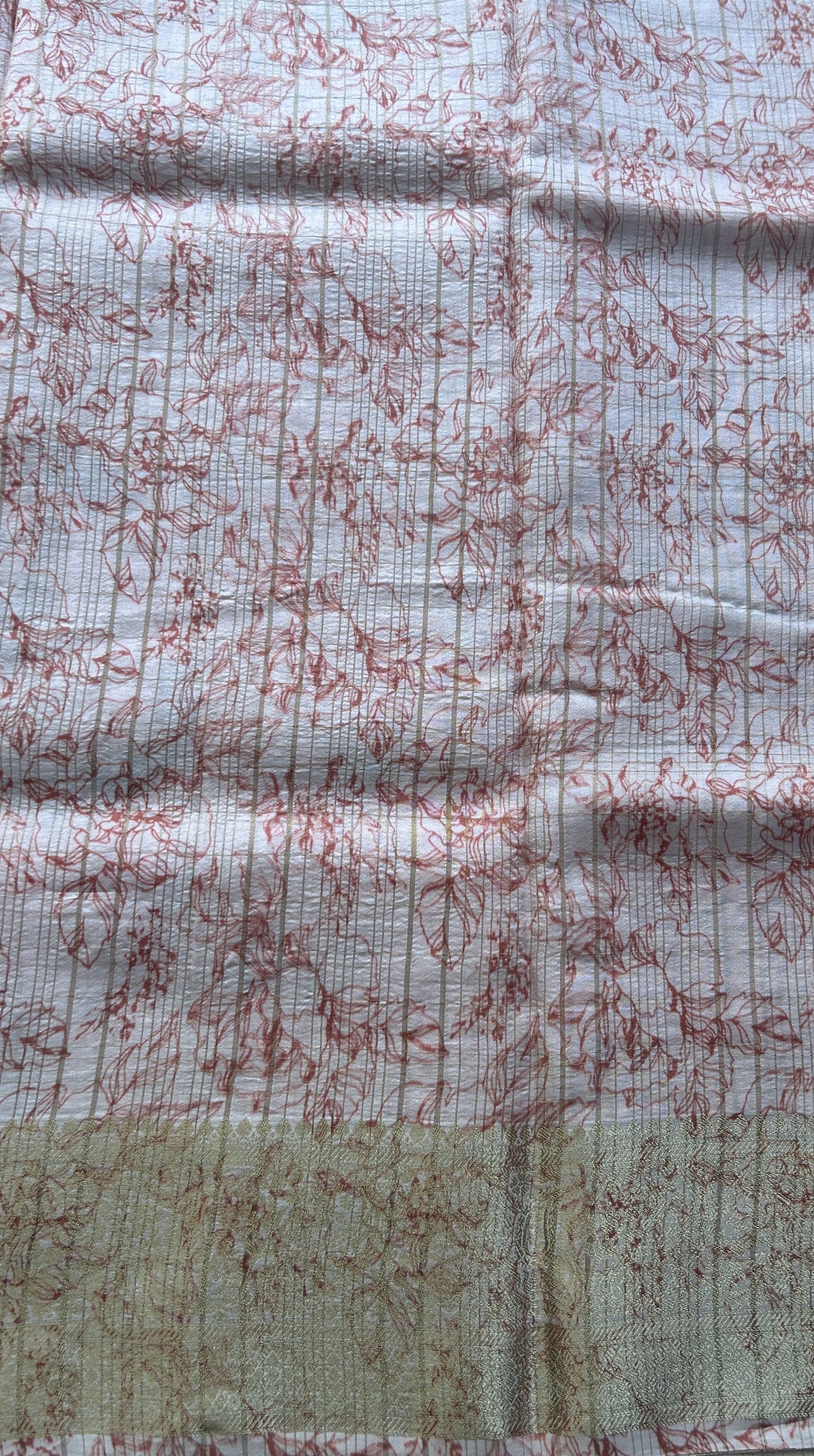 Dola Crepe Saree Light Pink Colored Elegantly Paired with a Zari Border. - Sampradaya Designer Studio