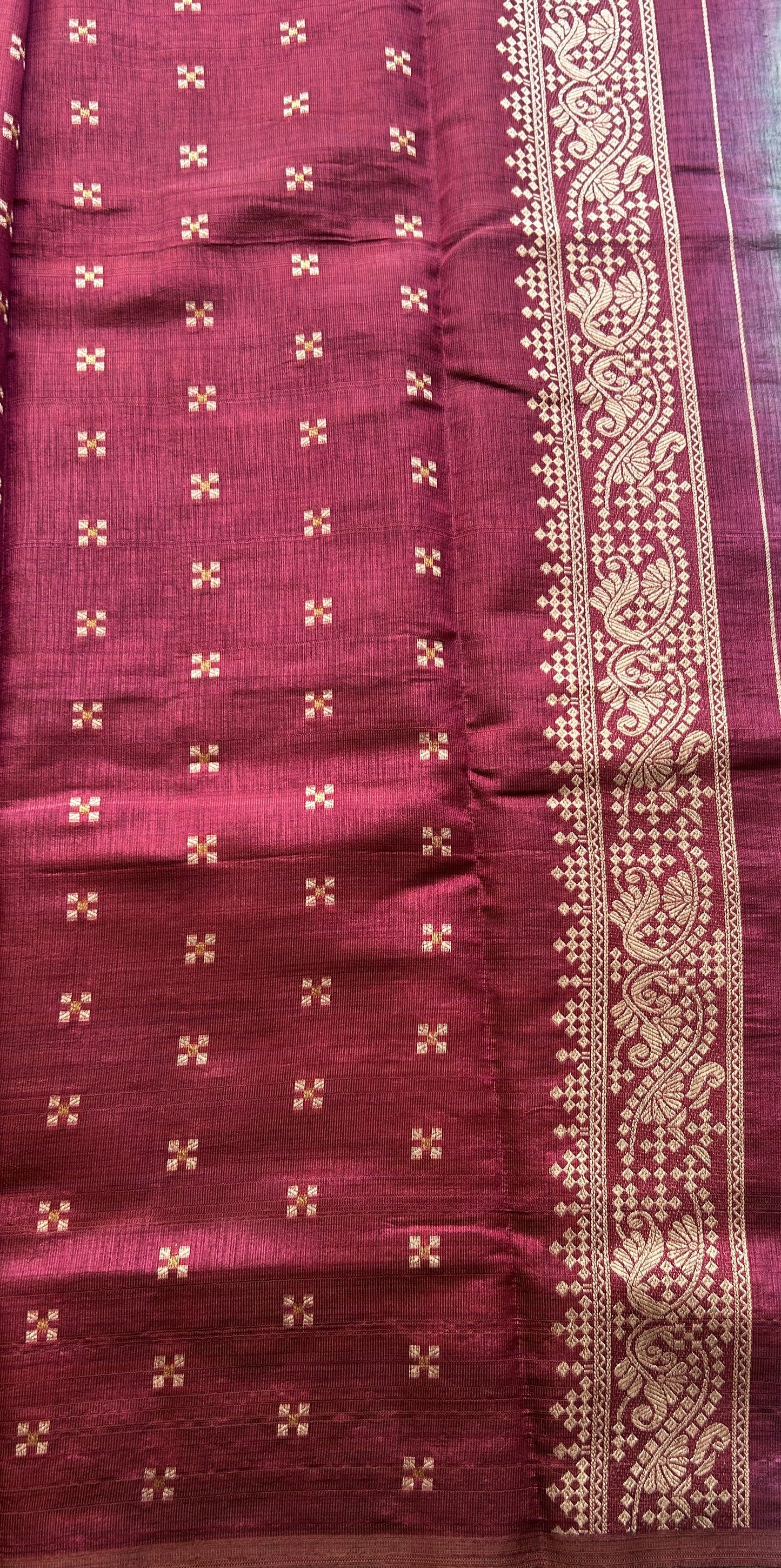Semi Raw Silk Saree Baby Blue Colored Elegantly Paired with a Zari Border. - Sampradaya Designer Studio