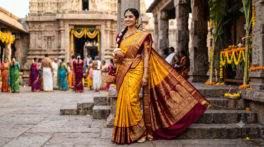 Gadwal Sarees for Weddings & Festivals: A Masterclass in Styling