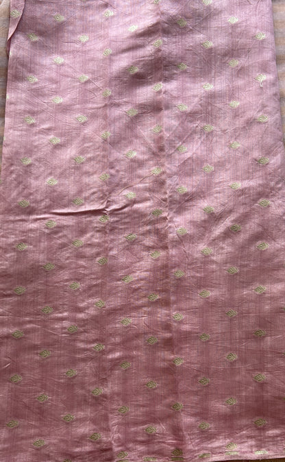 Tissue Organza Designer Saree Light Pink colored Saree Paired with a Thread border. - Sampradaya Designer Studio