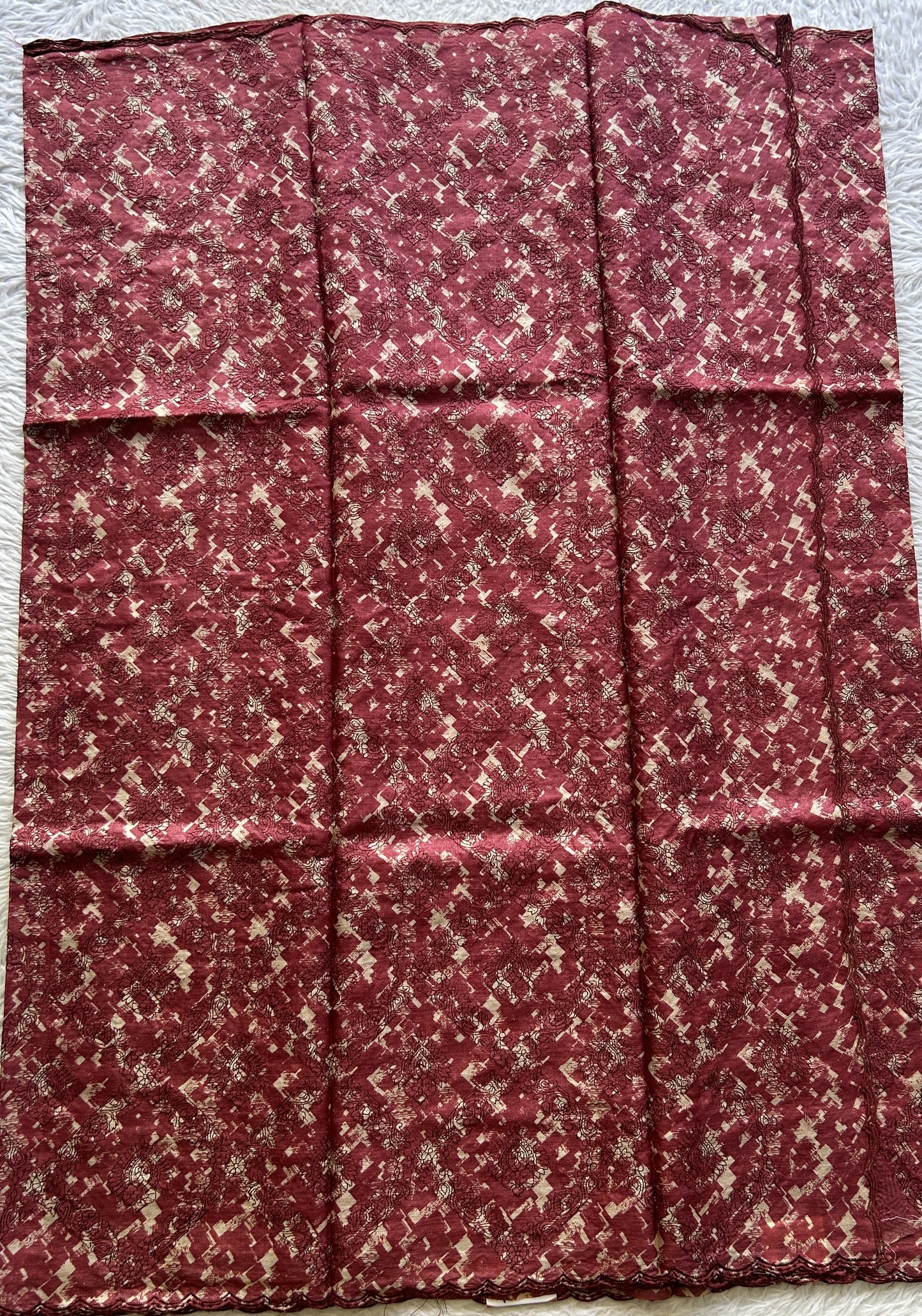 Pure Tussar Silk Saree Onion Pink Color Complemented with a Borderless. - Sampradaya Designer Studio
