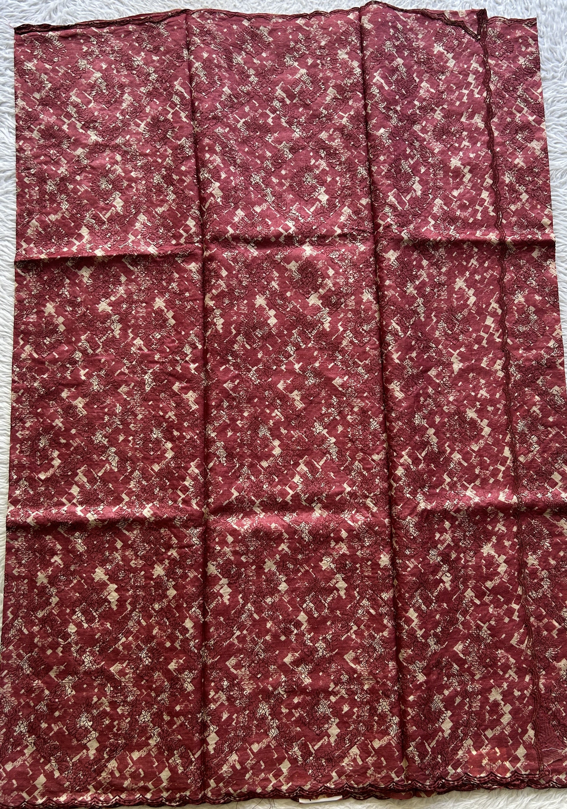 Pure Tussar Silk Saree Onion Pink Color Complemented with a Borderless. - Sampradaya Designer Studio