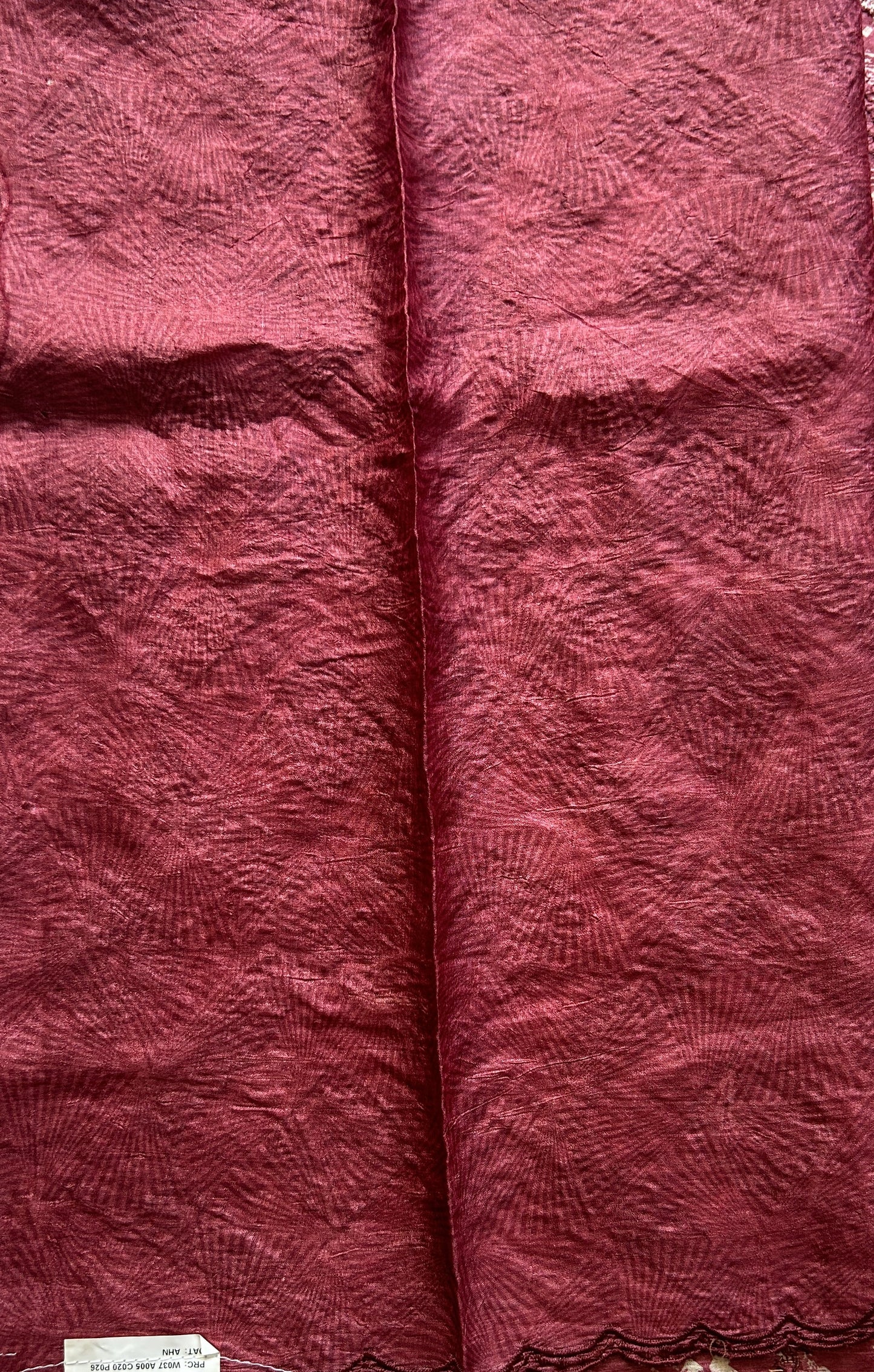 Pure Tussar Silk Saree Onion Pink Color Complemented with a Borderless. - Sampradaya Designer Studio