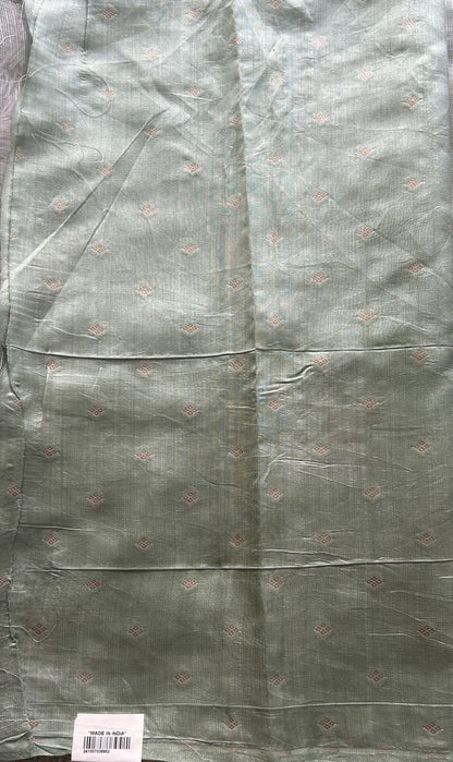 Silk kota Saree Light Green colored Elegantly Paired with a Thread Border. - Sampradaya Designer Studio