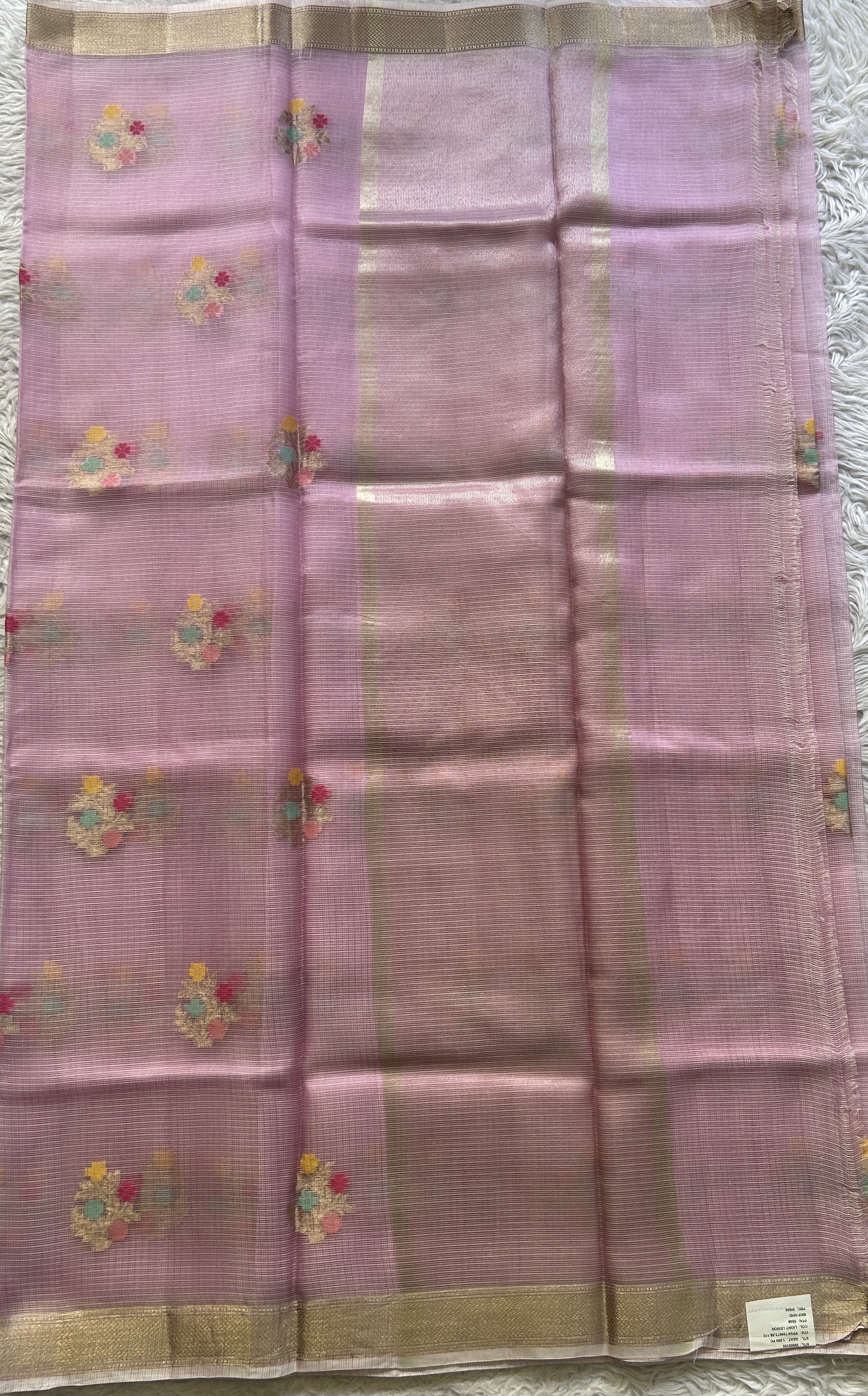 Silk kota Saree Blush colored Elegantly Paired with a Zari Border. - Sampradaya Designer Studio