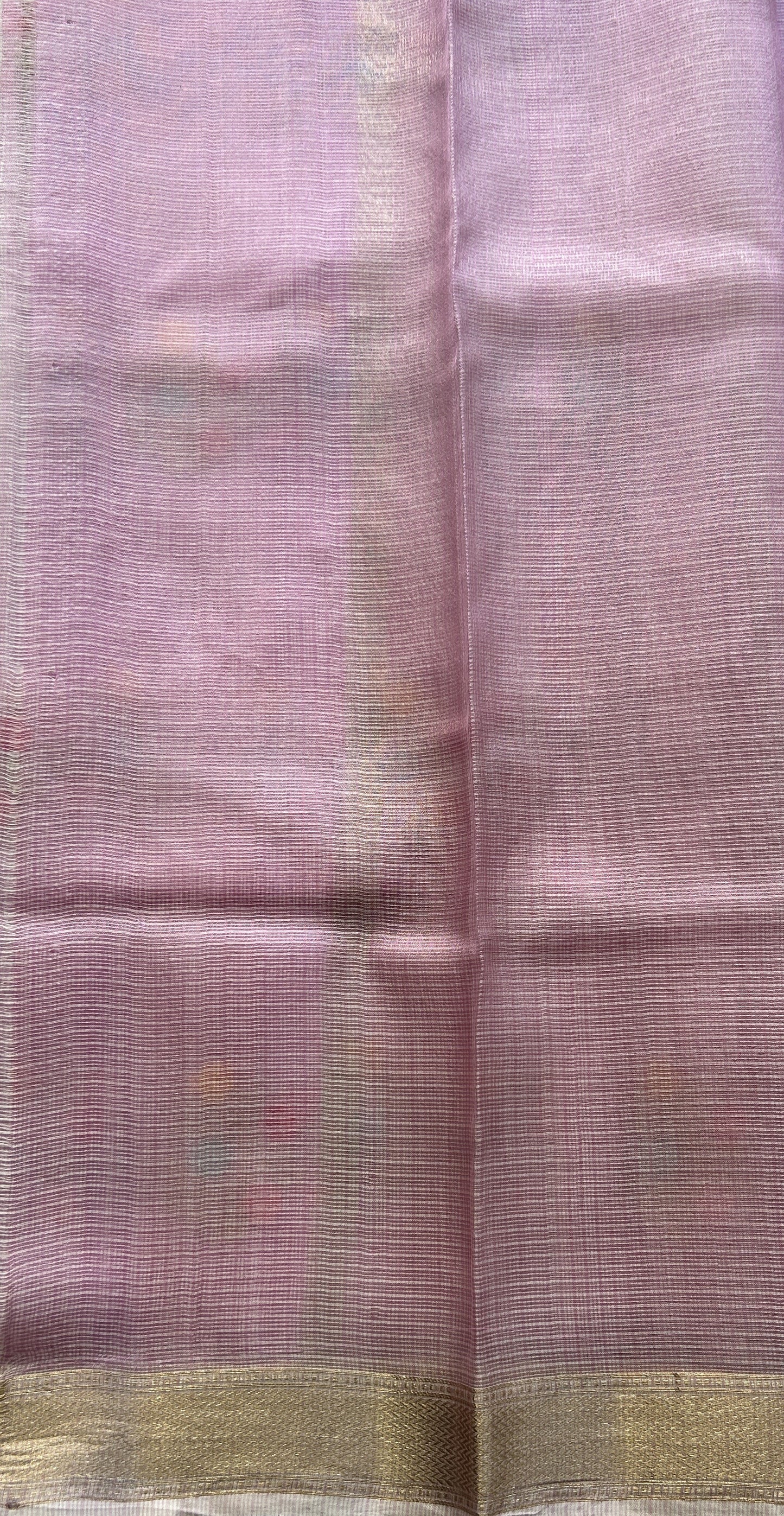 Silk kota Saree Blush colored Elegantly Paired with a Zari Border. - Sampradaya Designer Studio