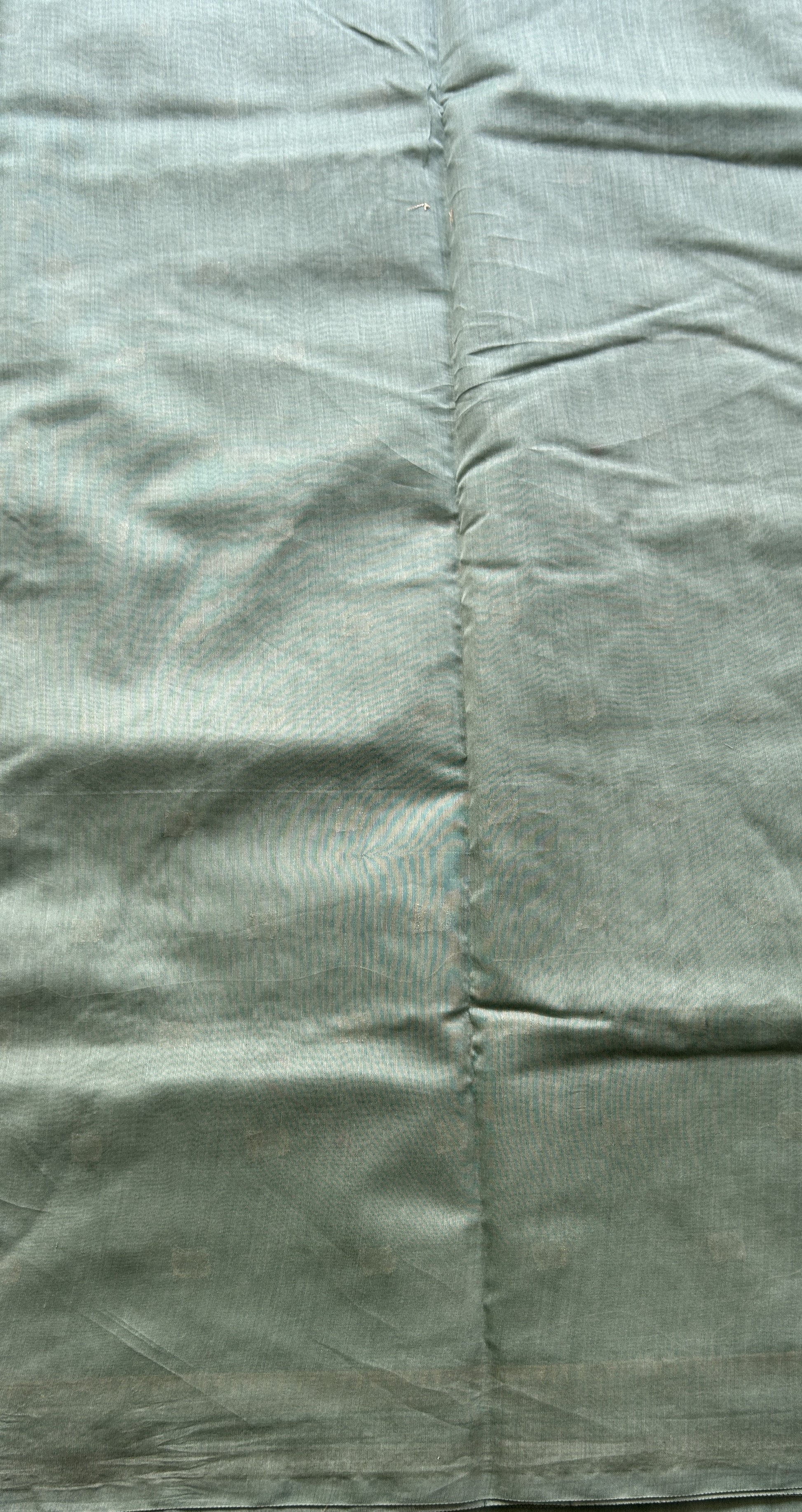 Maheshwari Chanderi Cotton Saree Ice Blue Colored Elegantly Paired with a Zari Border. - Sampradaya Designer Studio