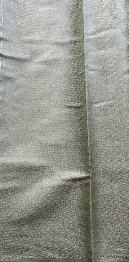 Maheshwari Chanderi Cotton Saree Light Green Colored Elegantly Paired with a Zari Border. - Sampradaya Designer Studio