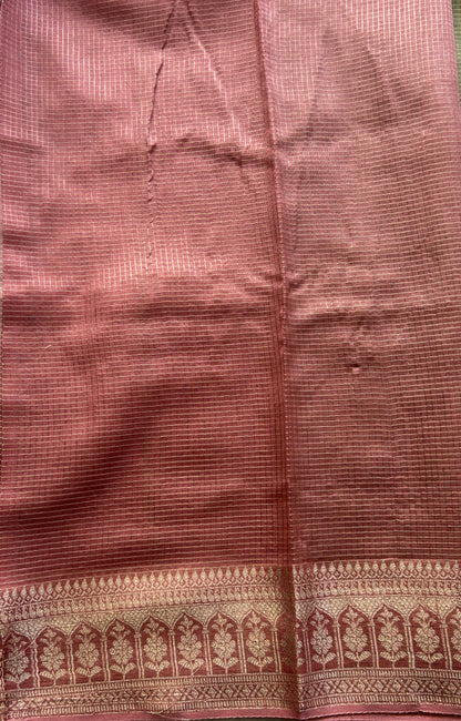 Viscose Georgette Saree Olive Green Colored Complemented with a Zari Border. - Sampradaya Designer Studio