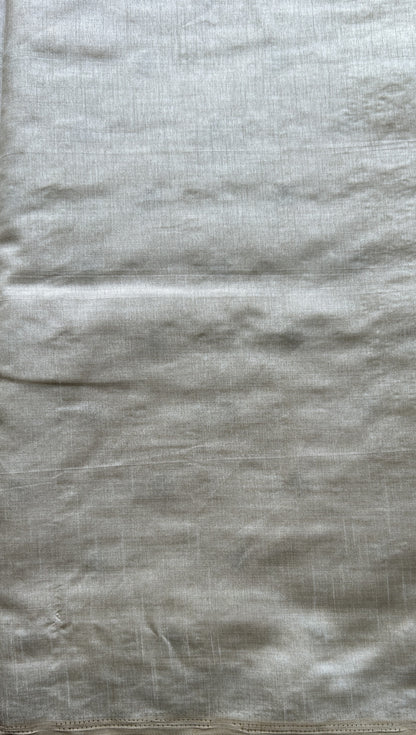 Semi Tussar Saree Off White Colored complemented with a Embroidery Border. - Sampradaya Designer Studio