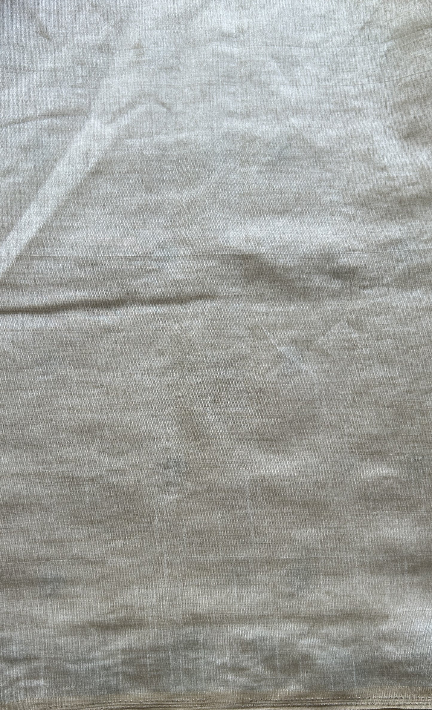 Semi Tussar Saree Off White Colored complemented with a Embroidery Scallop Border. - Sampradaya Designer Studio