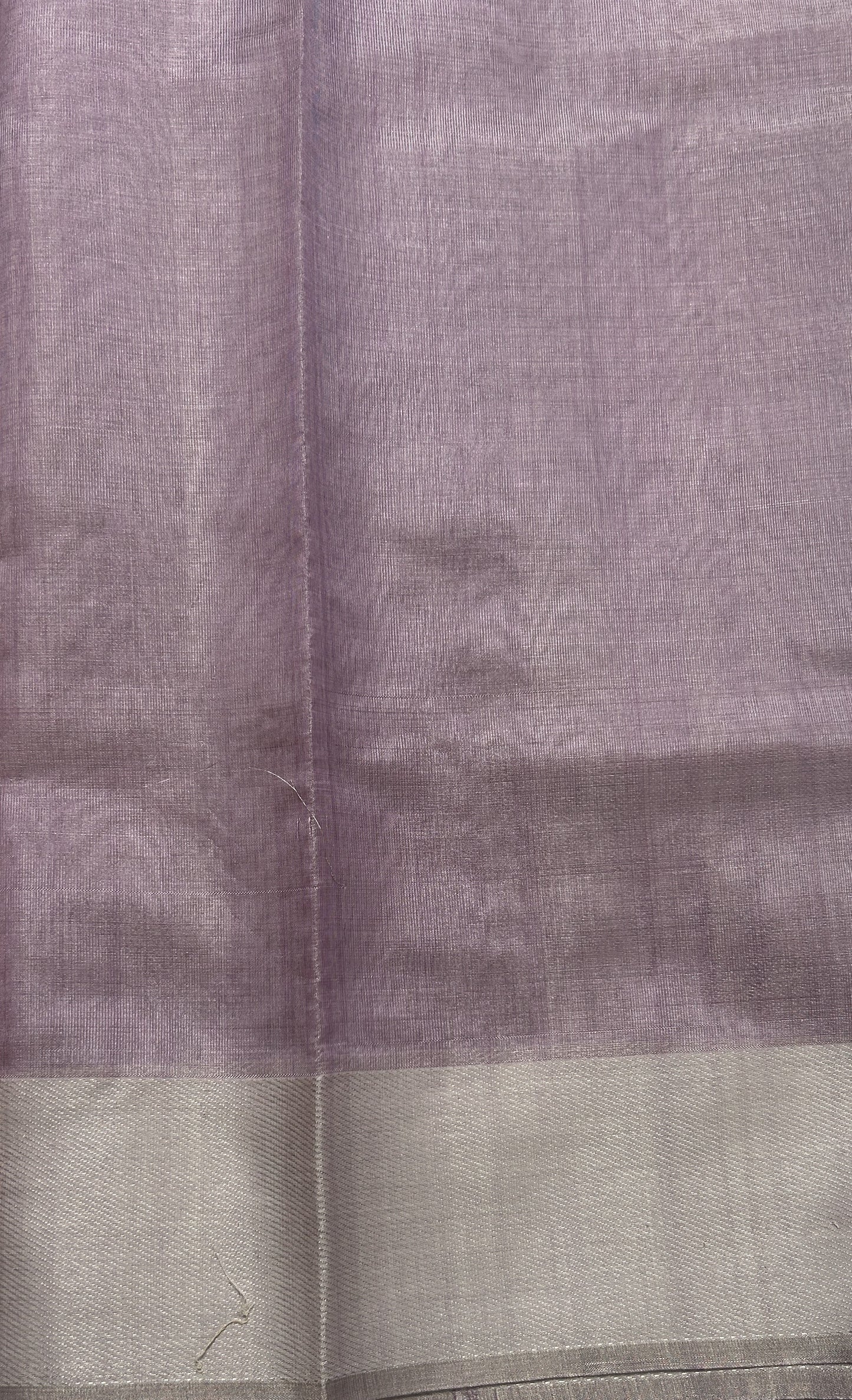 Chanderi Pattu Saree light purple colored saree complemented with a Silver Zari Weaving border - Sampradaya Designer Studio