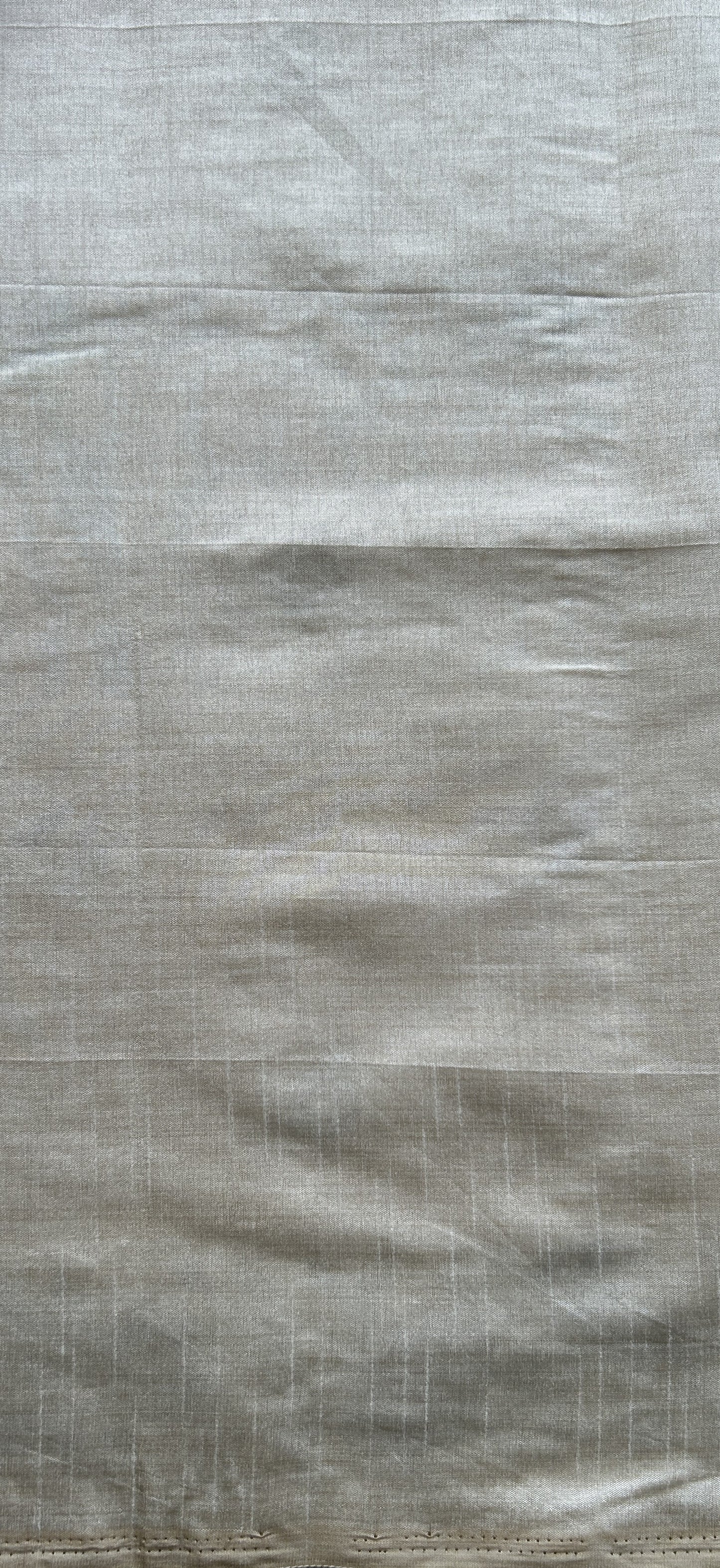 Semi Tussar Saree Off White Colored complemented with a Thread Embroidery Border. - Sampradaya Designer Studio