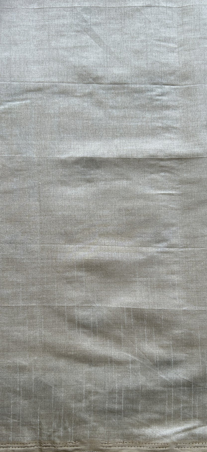 Semi Tussar Saree Off White Colored complemented with a Thread Embroidery Border. - Sampradaya Designer Studio