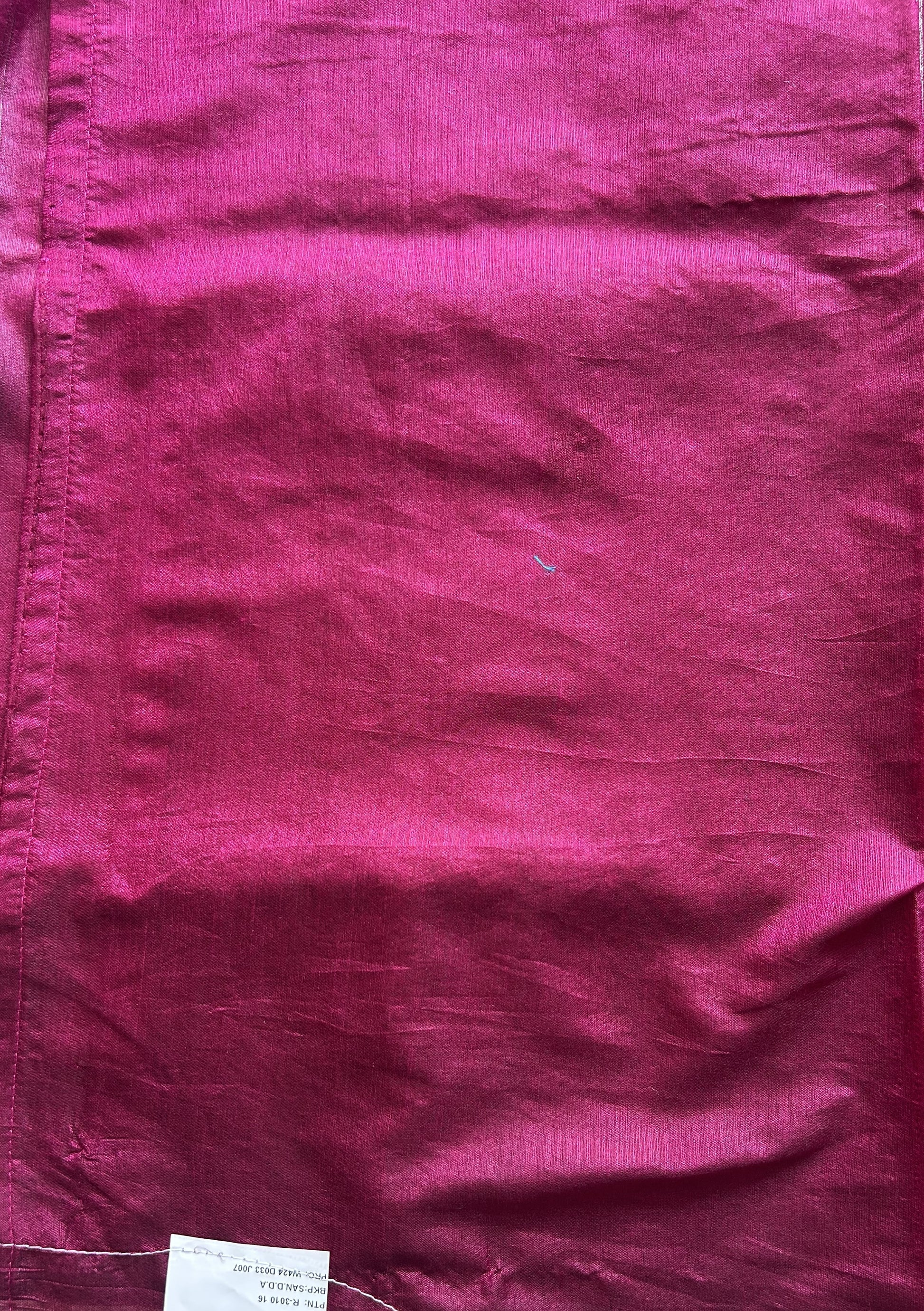 Semi Raw Silk Saree Blush Pink Colored Elegantly paired with a Silver Zari Border. - Sampradaya Designer Studio