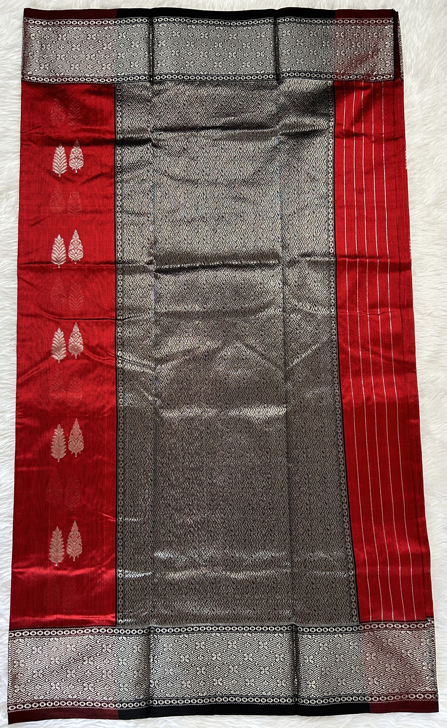 Chanderi Pattu Saree Light Maroon colored saree complemented with a Maroon Kanchi border - Sampradaya Designer Studio