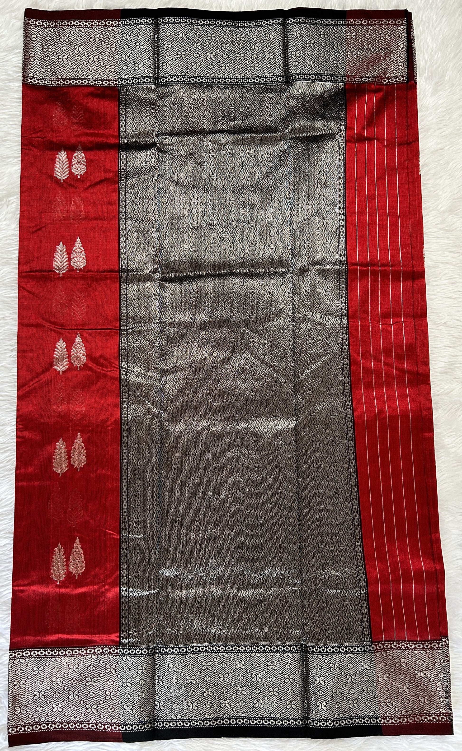 Chanderi Pattu Saree Light Maroon colored saree complemented with a Maroon Kanchi border - Sampradaya Designer Studio