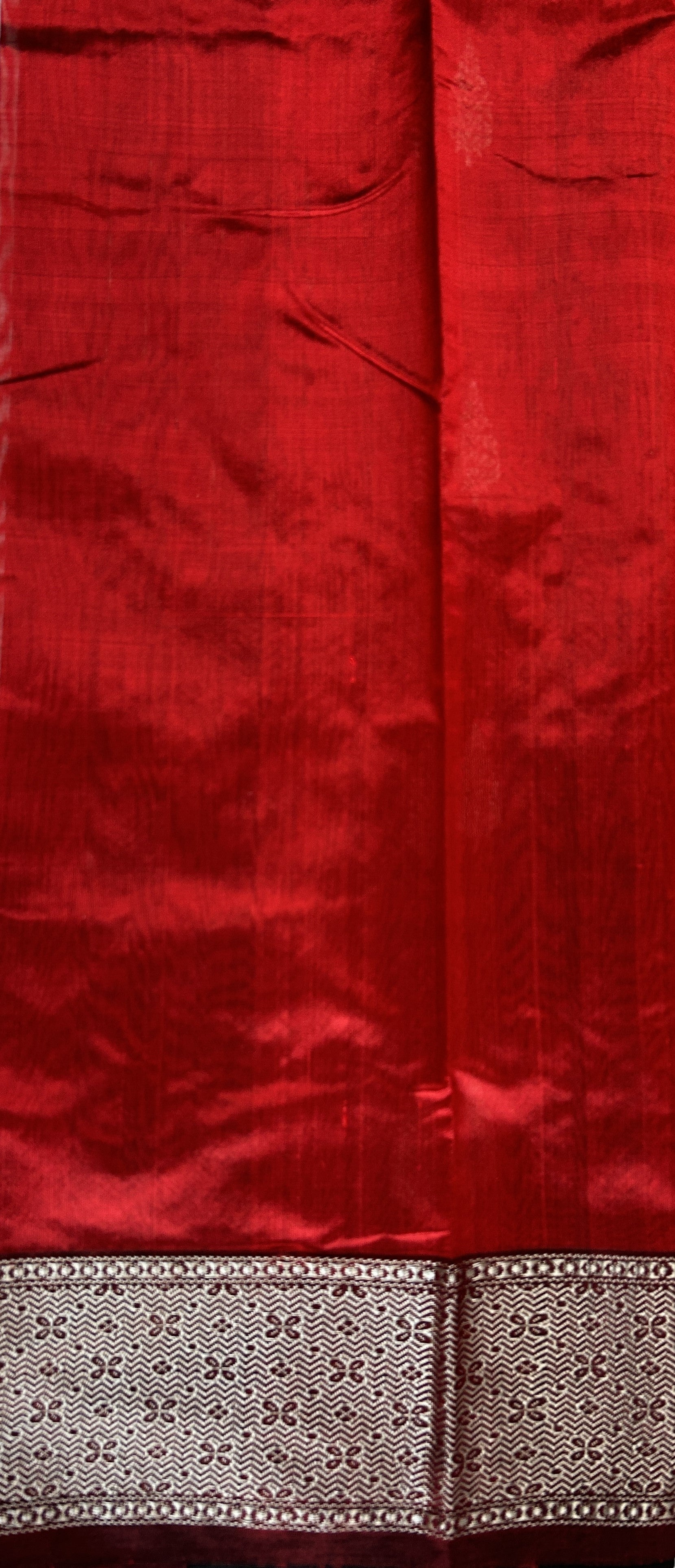 Chanderi Pattu Saree Light Maroon colored saree complemented with a Maroon Kanchi border - Sampradaya Designer Studio