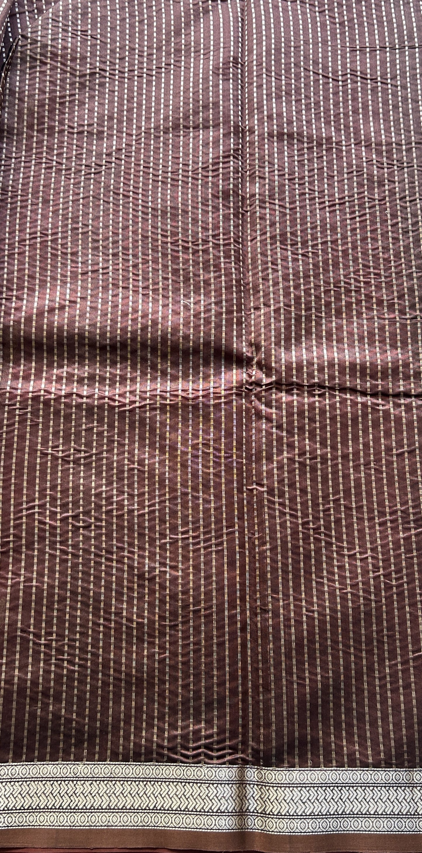 Banarasi Katan Silk Saree Magenta Colored Elegantly Paired with a Zari border. - Sampradaya Designer Studio