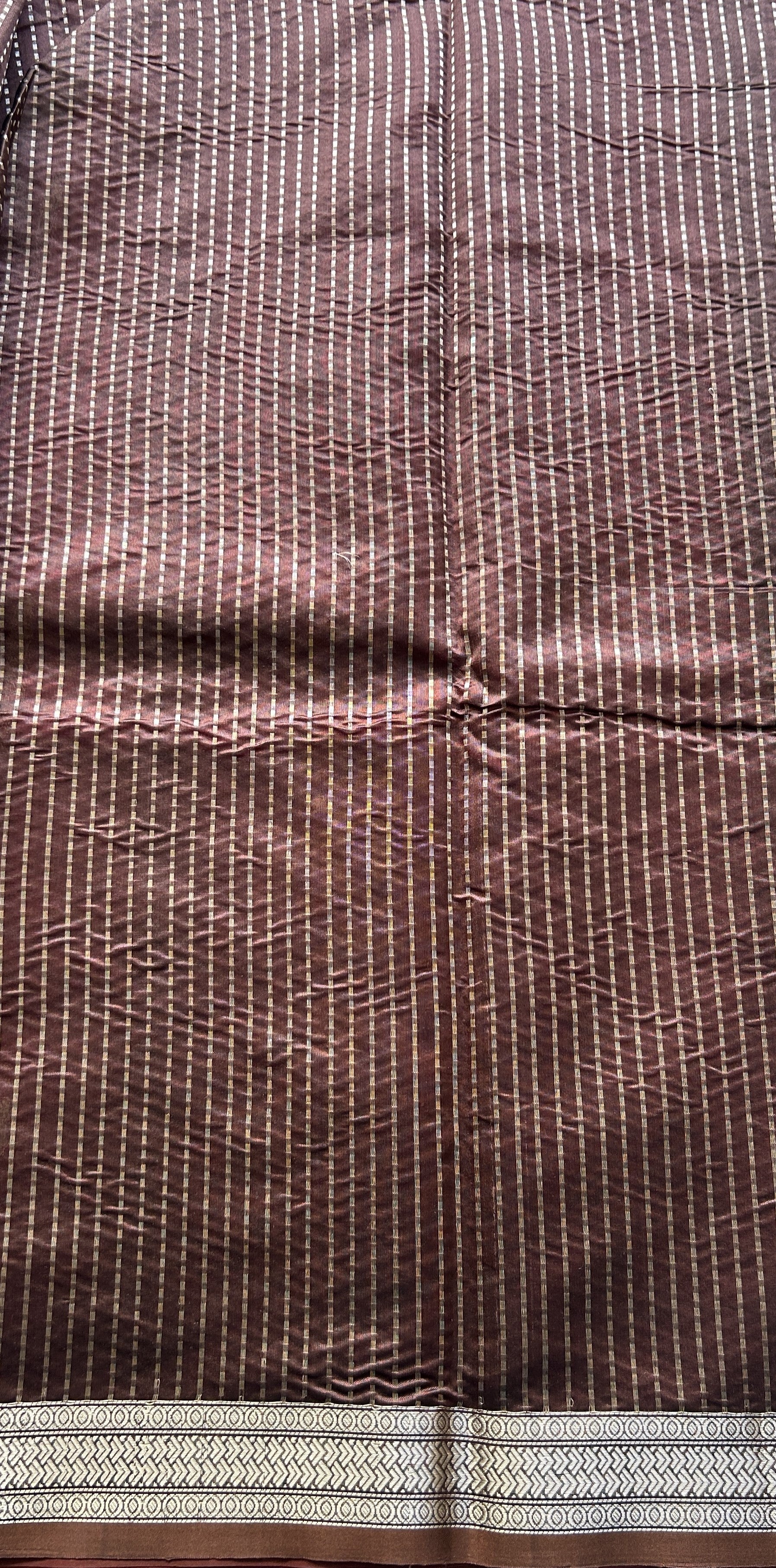 Banarasi Katan Silk Saree Magenta Colored Elegantly Paired with a Zari border. - Sampradaya Designer Studio