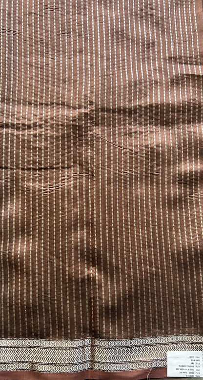 Banarasi Katan Silk Saree Green Colored Elegantly Paired with a Zari border. - Sampradaya Designer Studio