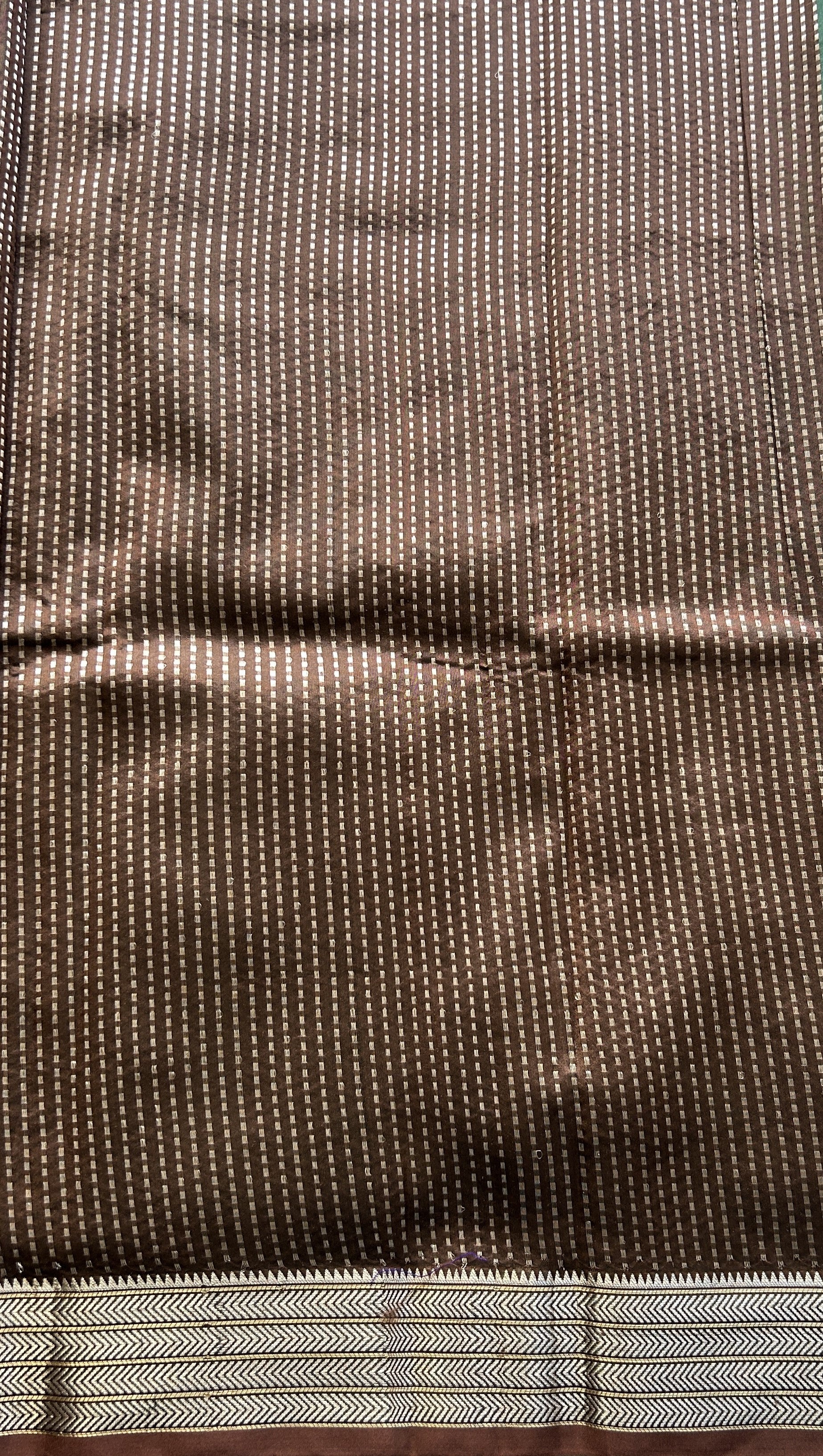 Banarasi Katan Silk Saree Sea Green Colored Elegantly Paired with a Zari border. - Sampradaya Designer Studio