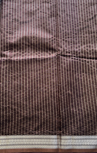 Banarasi Katan Silk Saree Royal Blue Colored Elegantly Paired with a Zari border. - Sampradaya Designer Studio