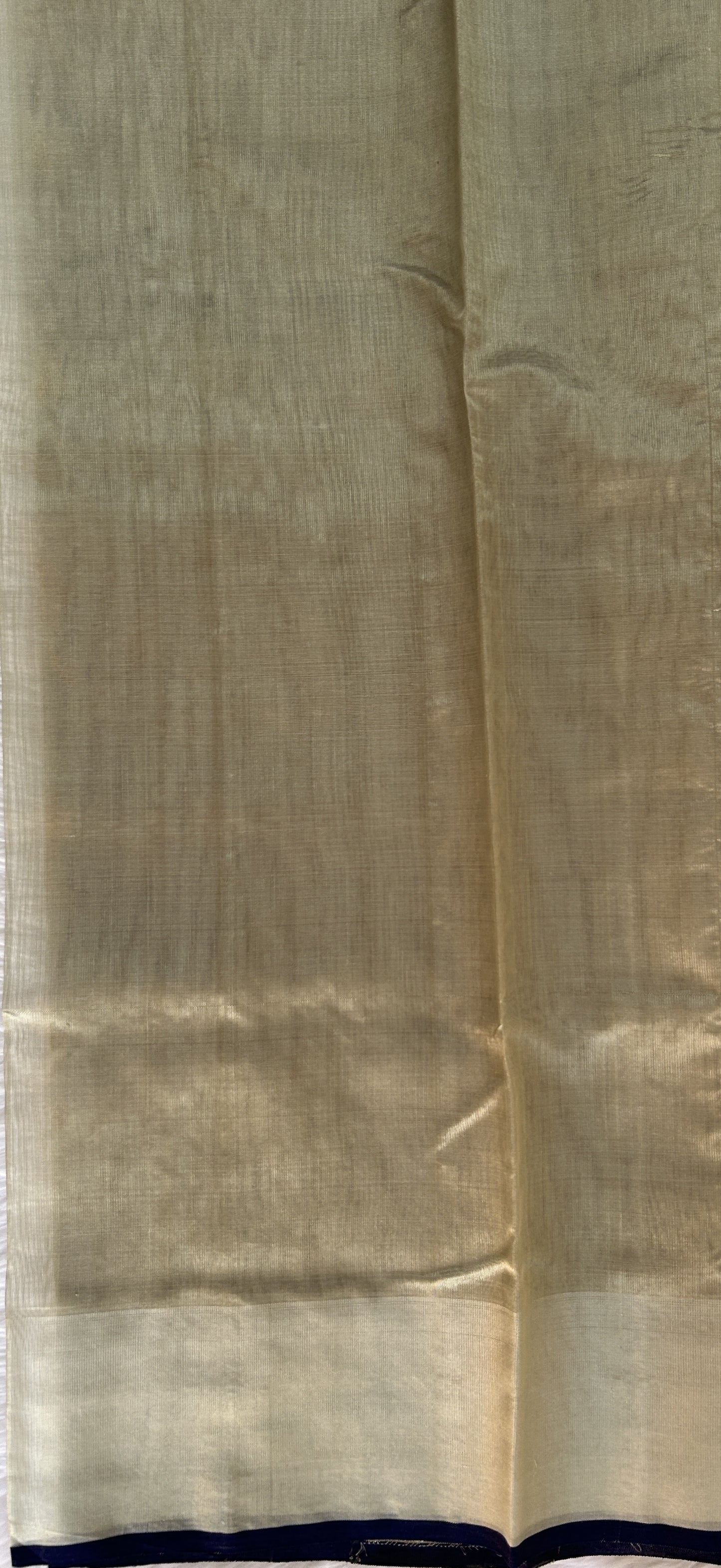 Chanderi Pattu Saree Pastel Green colored saree complemented with a Silver Zari Border - Sampradaya Designer Studio