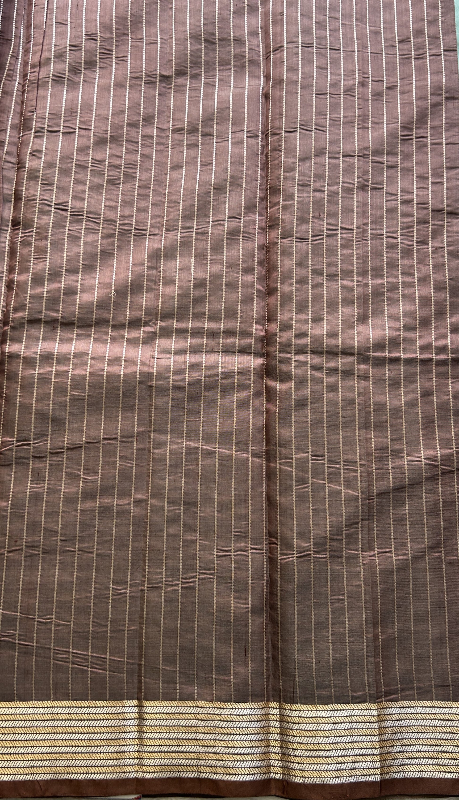 Banarasi Katan Silk Saree Sea Blue Colored Elegantly Paired with a Zari border. - Sampradaya Designer Studio