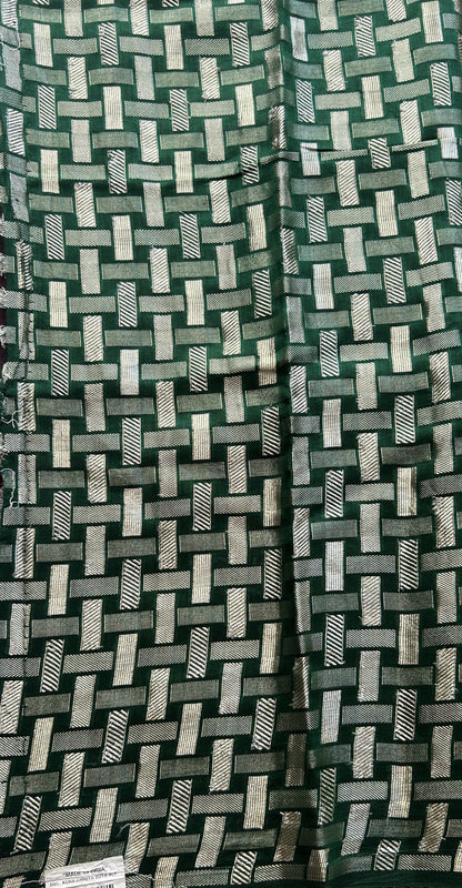 Chiniya Silk Saree Wine Colored Elegantly Paired with a Zari Border. - Sampradaya Designer Studio