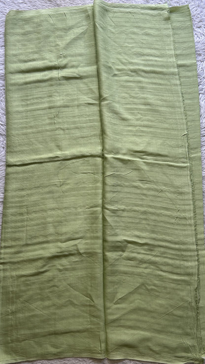 Tussar Silk Dress Material Light Green Colored Elegantly with a Borderless. - Sampradaya Designer Studio