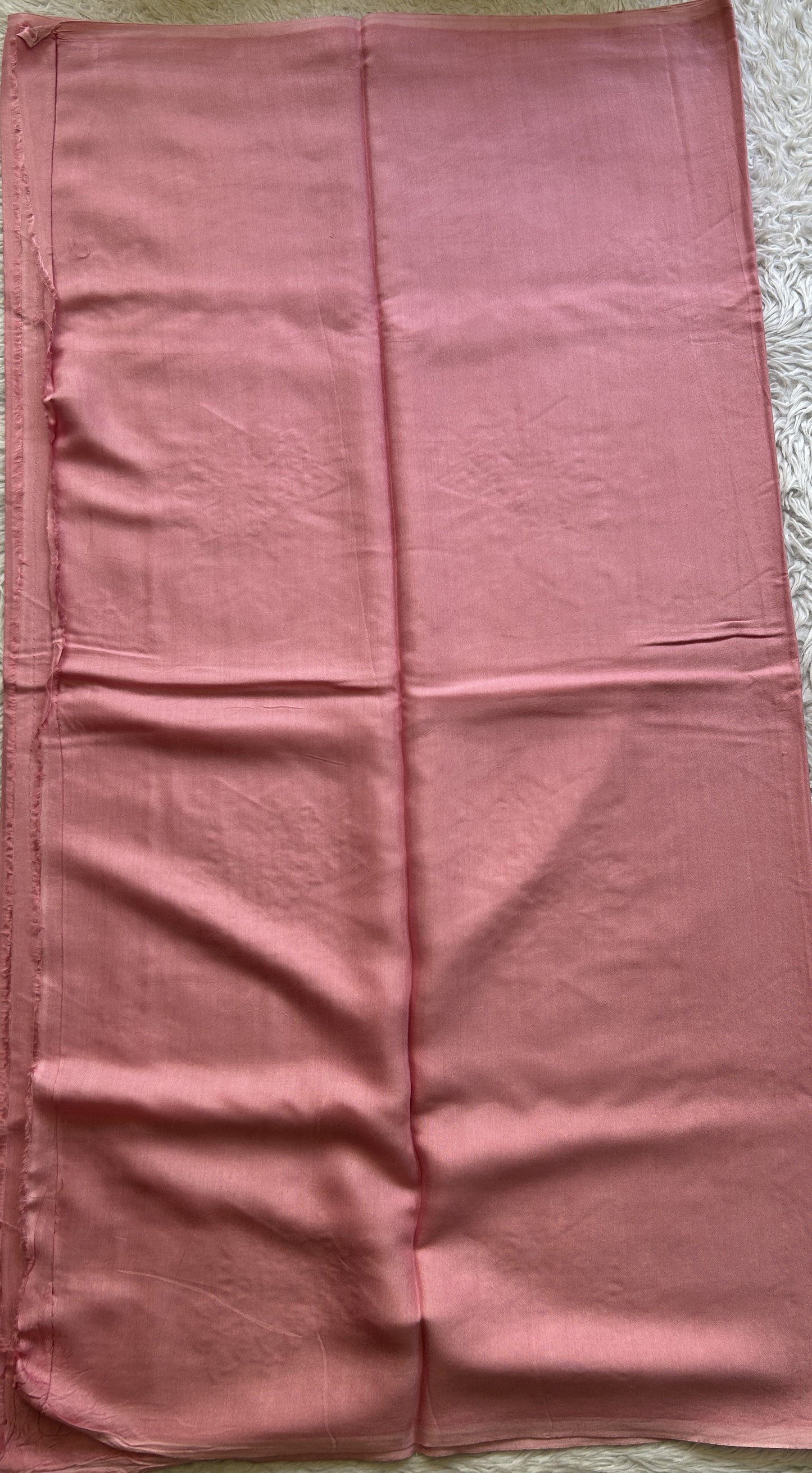 Tussar Silk Dress Material Pink Colored Elegantly with a Borderless. - Sampradaya Designer Studio