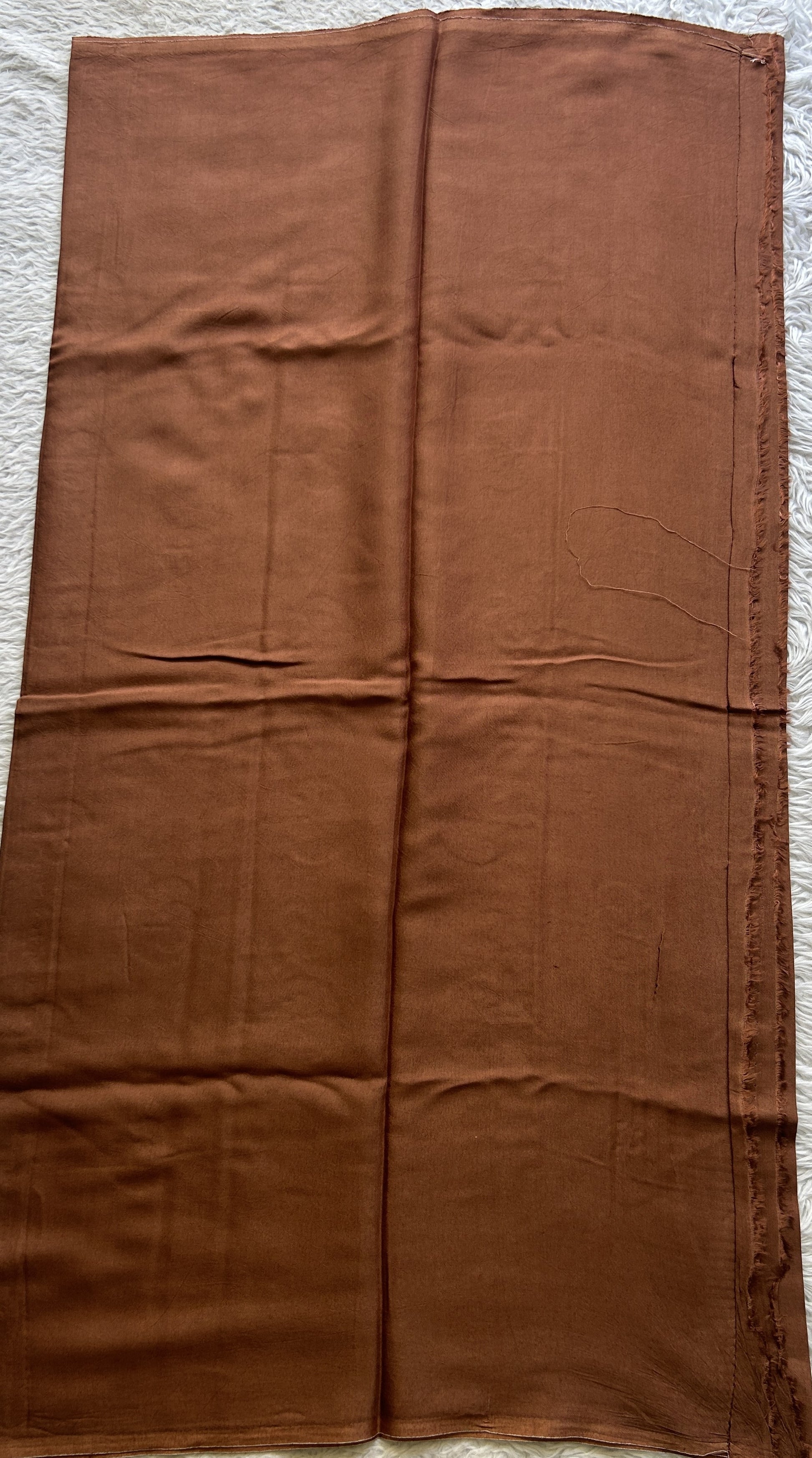 Tussar Silk Dress Material Brown Colored Elegantly with a Borderless. - Sampradaya Designer Studio