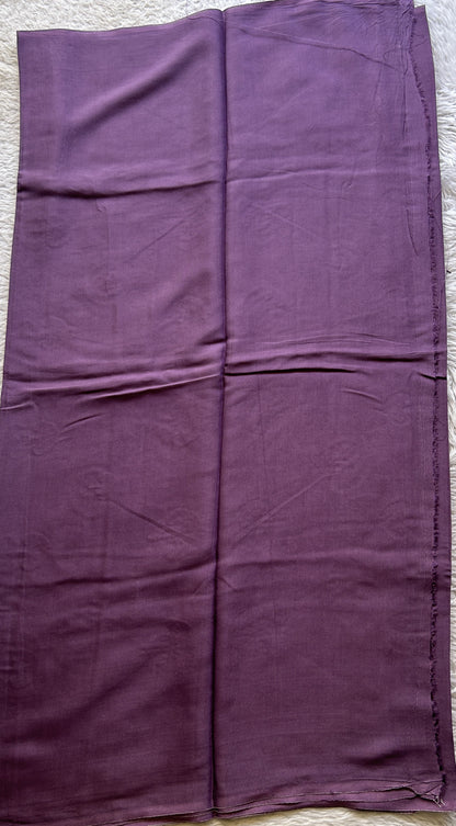 Tussar Silk Dress Material Lilac Colored Elegantly with a Borderless. - Sampradaya Designer Studio