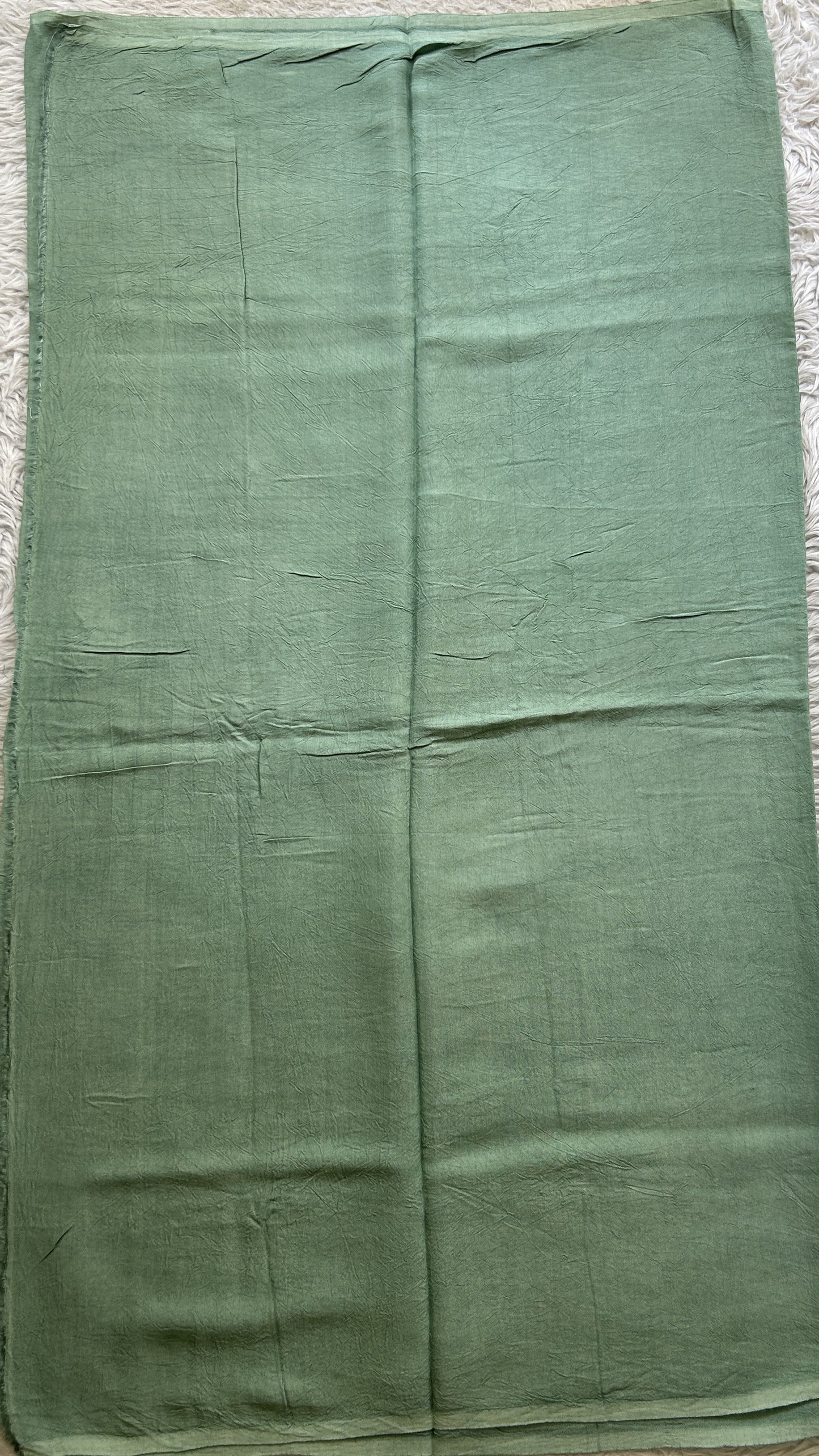 Semi Tussar Silk Dress Material Sea Green Colored Complemented with a Borderless. - Sampradaya Designer Studio