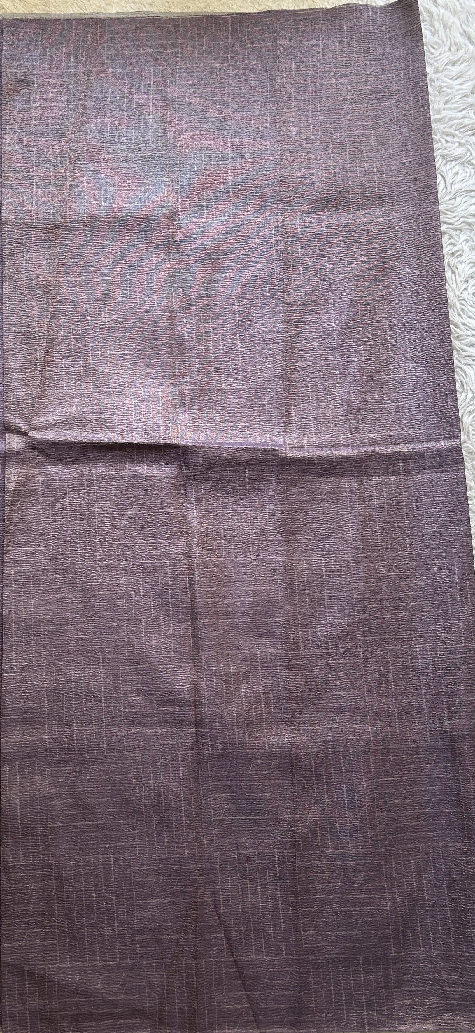 Semi Tussar Silk Dress Material Lavender Colored Complemented with a Borderless. - Sampradaya Designer Studio