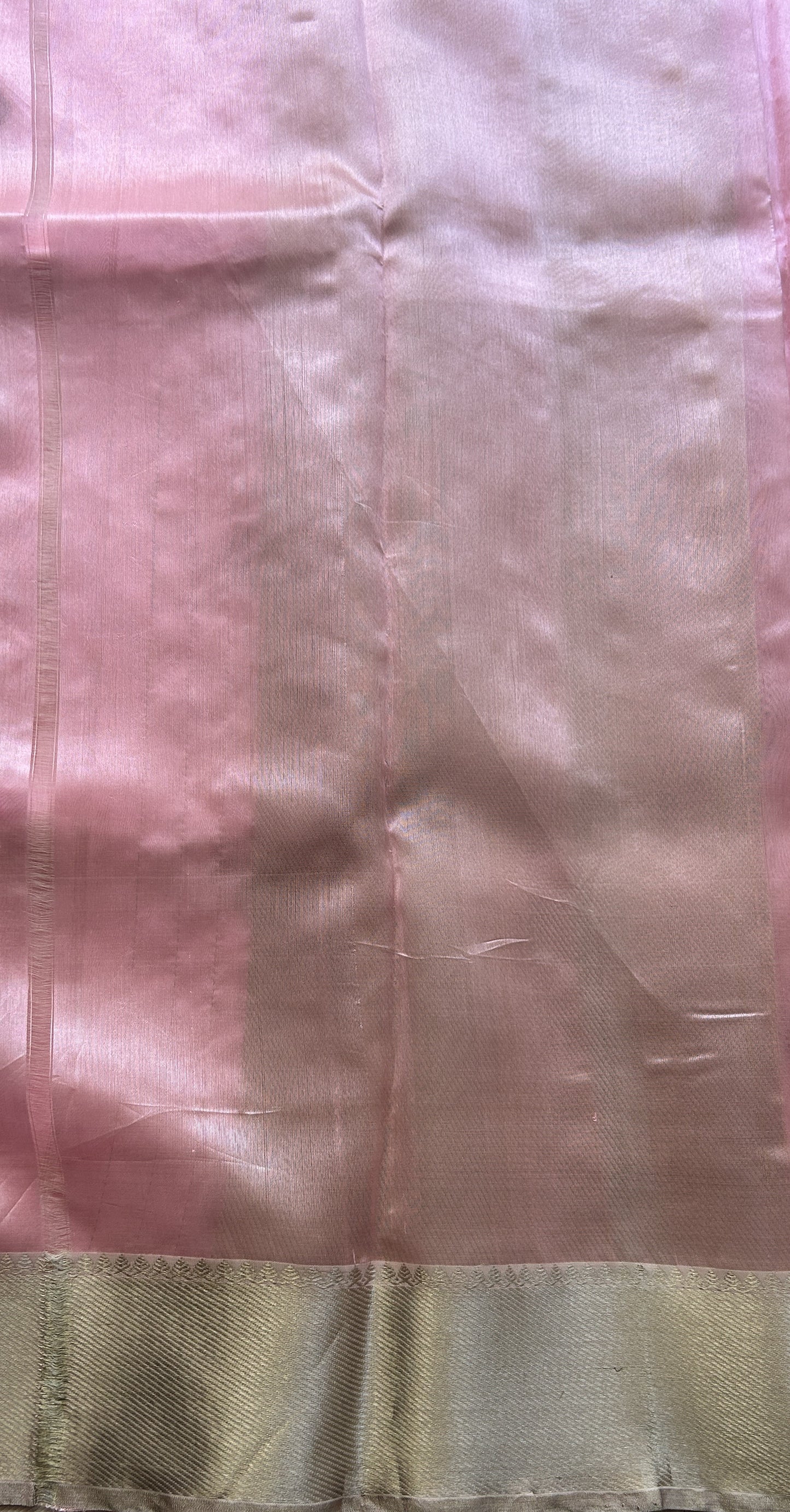 Chanderi Silk Saree Baby Pink color Elegantly Paired with a Zari border - Sampradaya Designer Studio