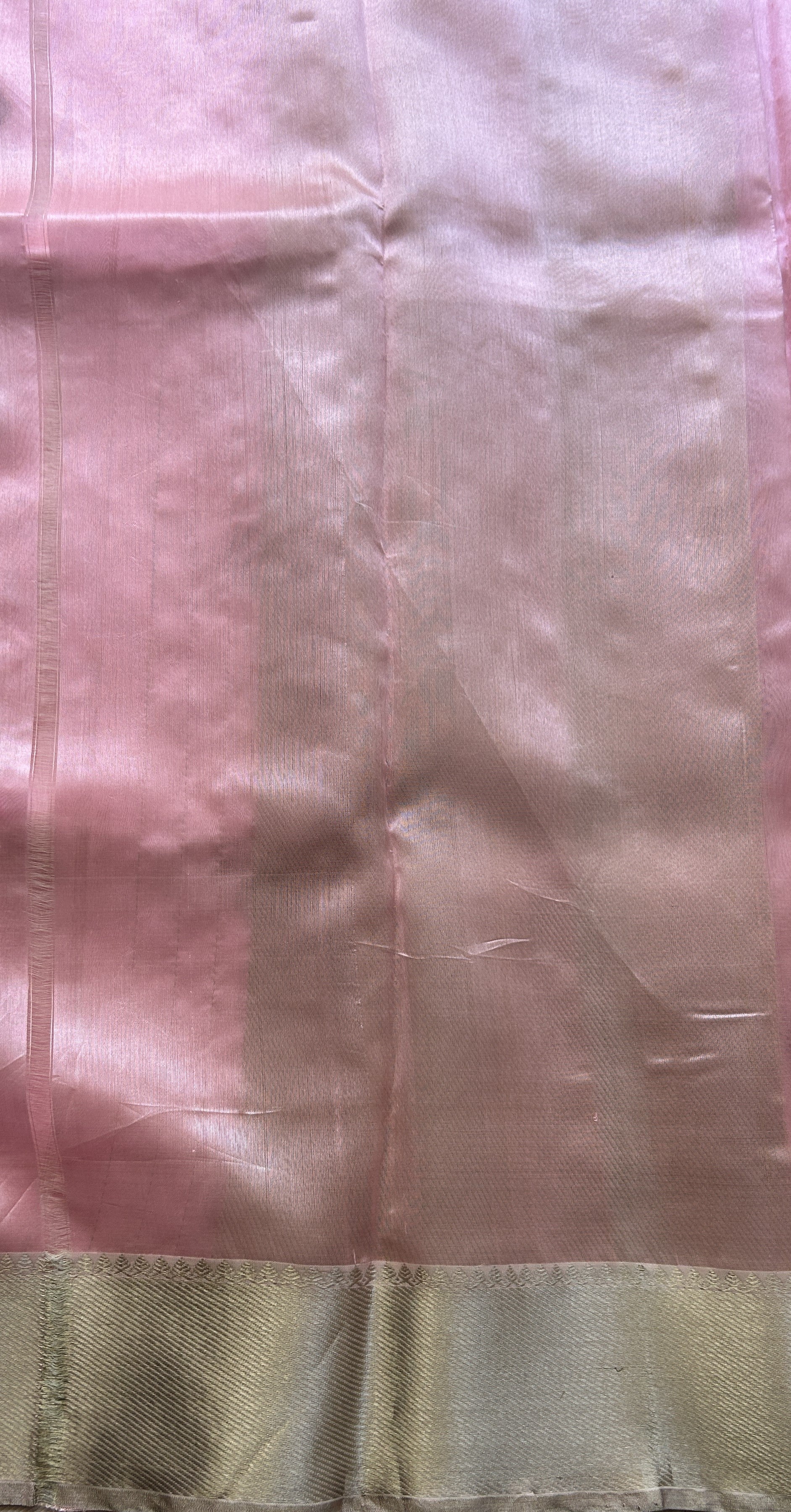 Chanderi Silk Saree Baby Pink color Elegantly Paired with a Zari border - Sampradaya Designer Studio