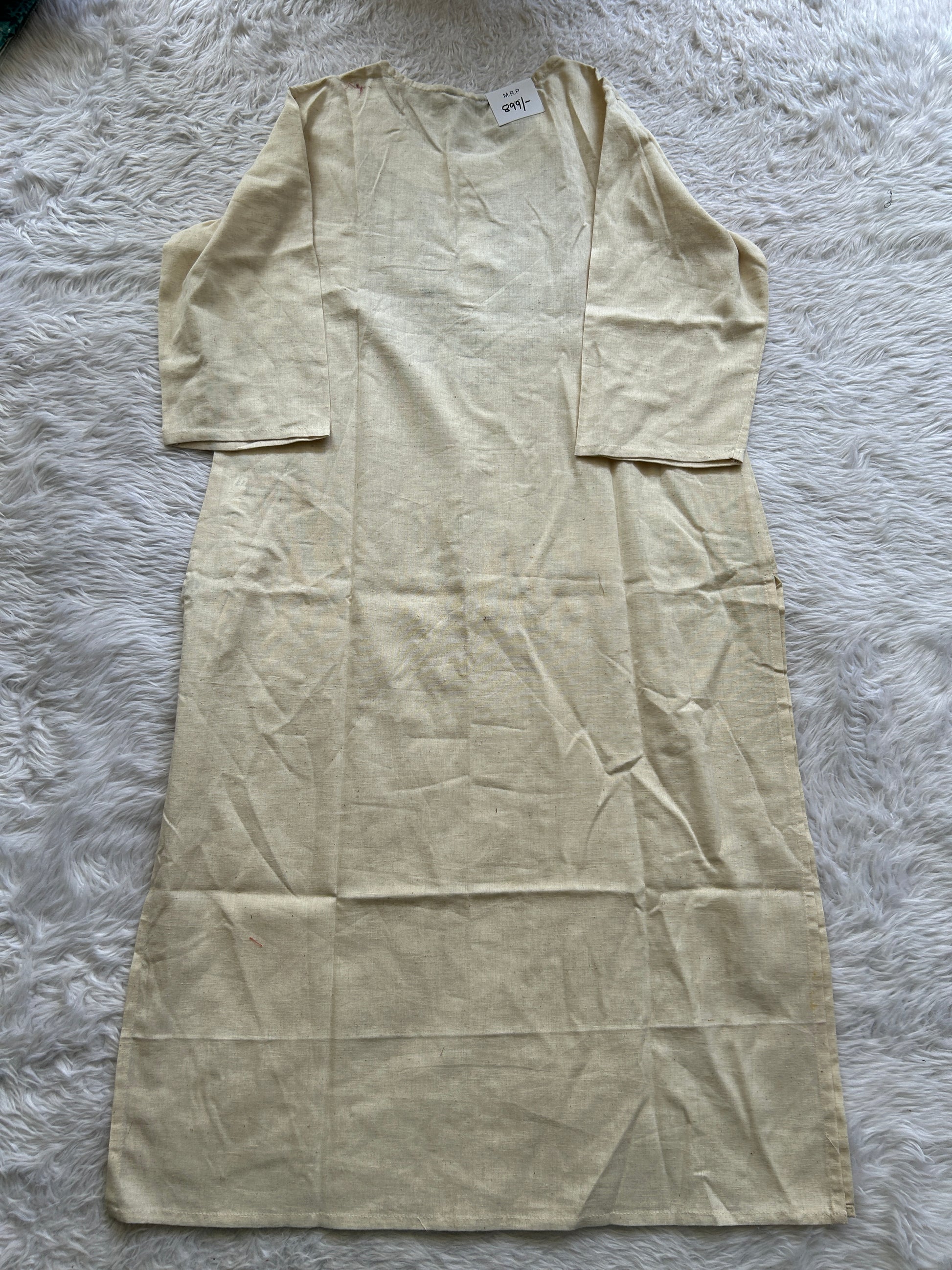 Jaipur Cotton Off White Colored With a Plain Kurti. - Sampradaya Designer Studio