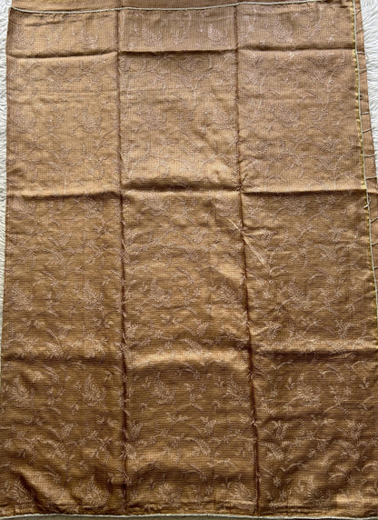 Silk kota Saree Light Brown colored Complemented with a Borderless. - Sampradaya Designer Studio