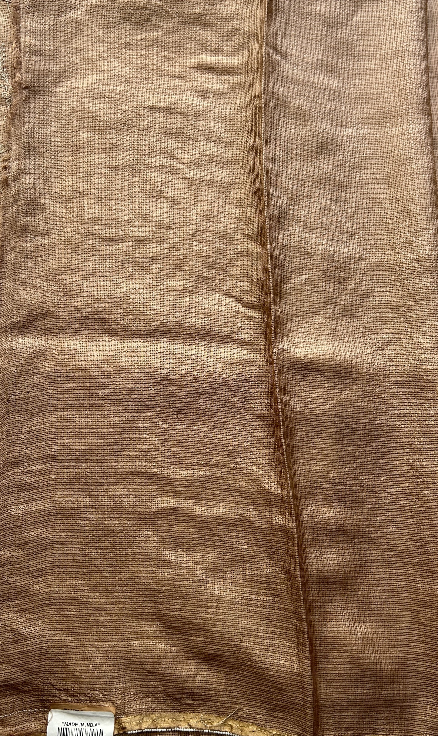 Silk kota Saree Light Brown colored Complemented with a Borderless. - Sampradaya Designer Studio